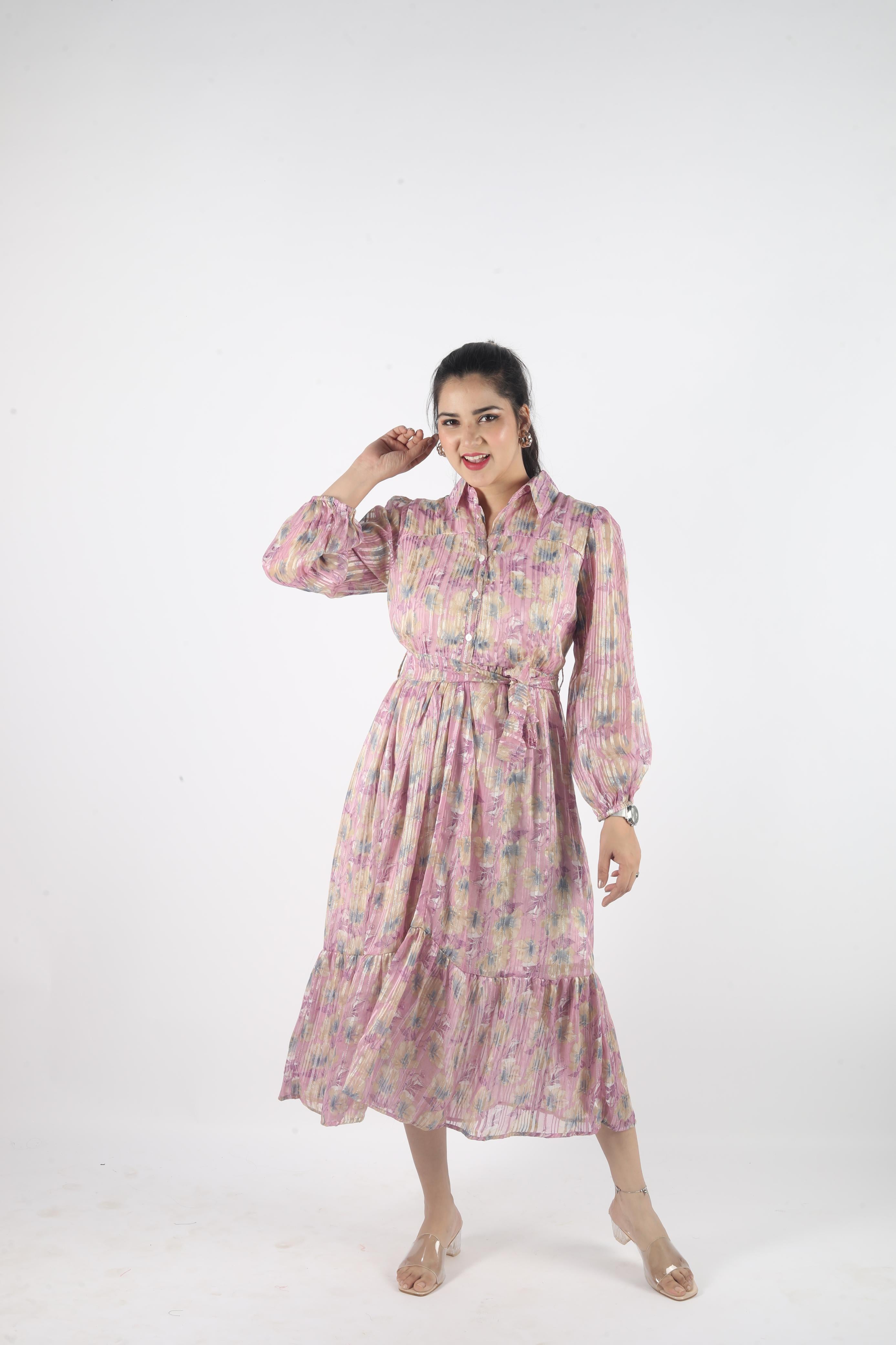 Elowen – Georgette Luxe Long Dress