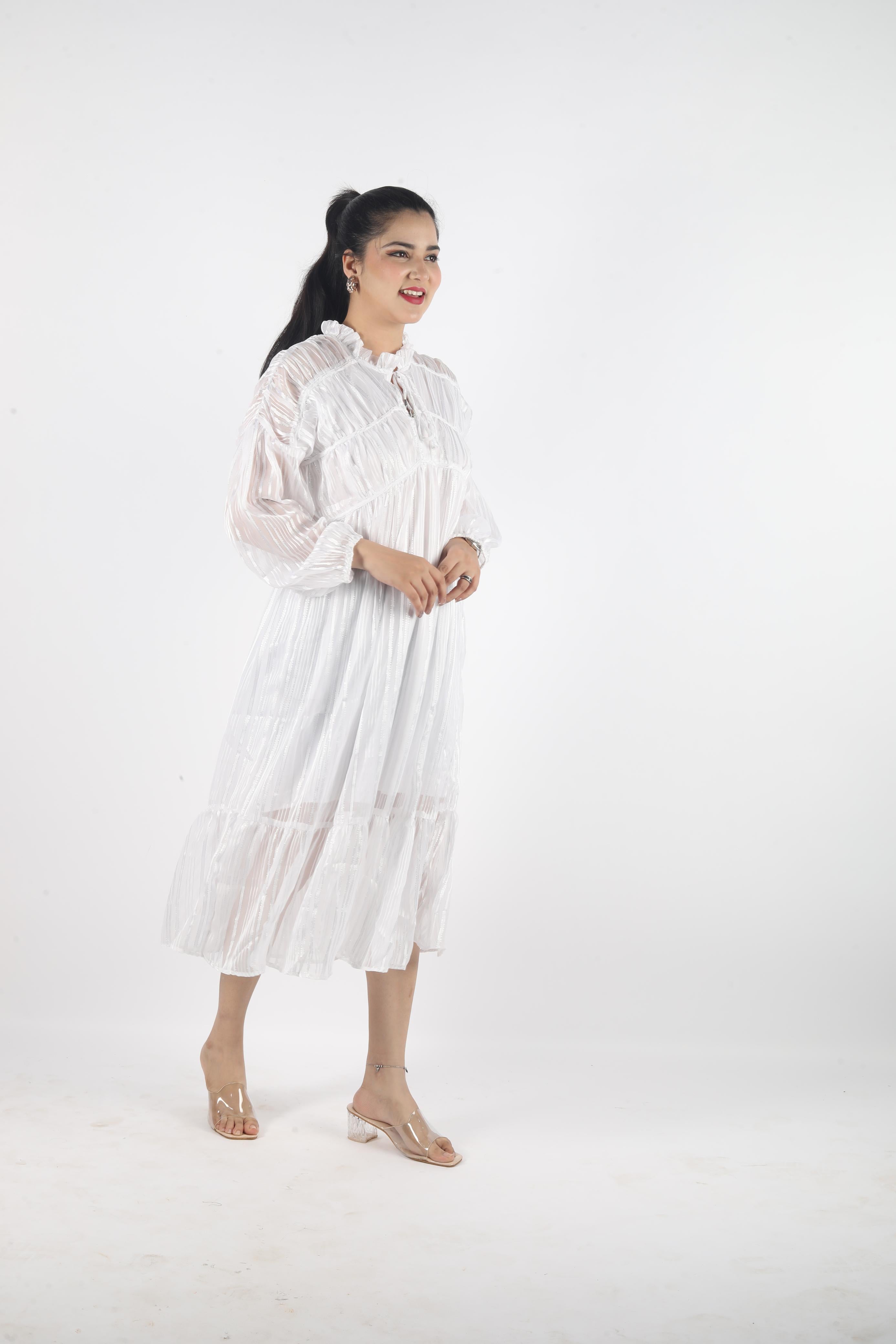 Éclat Stretch – Georgette Luxe Fashion Dress