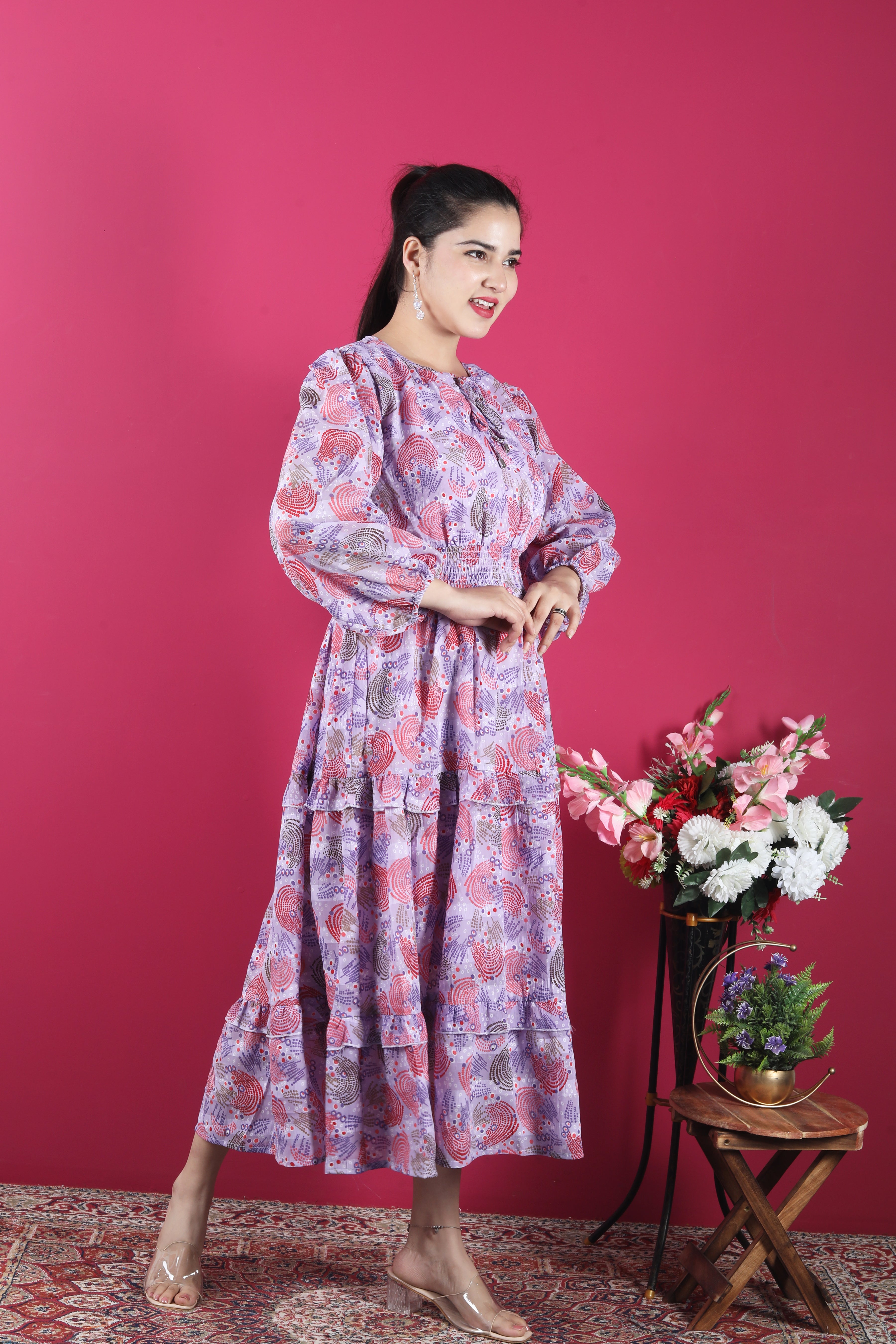 The Celestia Full-Sleeve LONG DRESS
