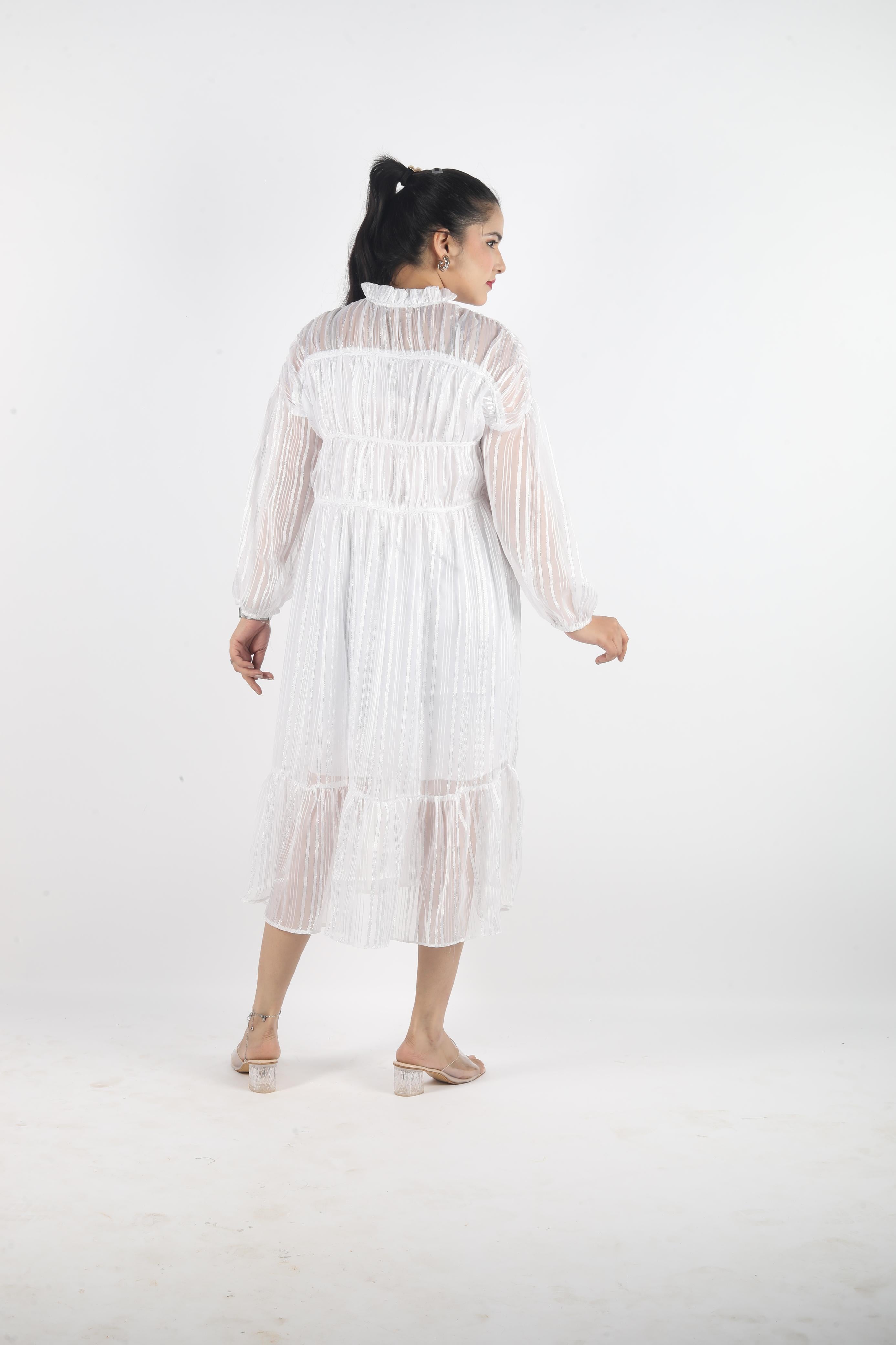 Éclat Stretch – Georgette Luxe Fashion Dress