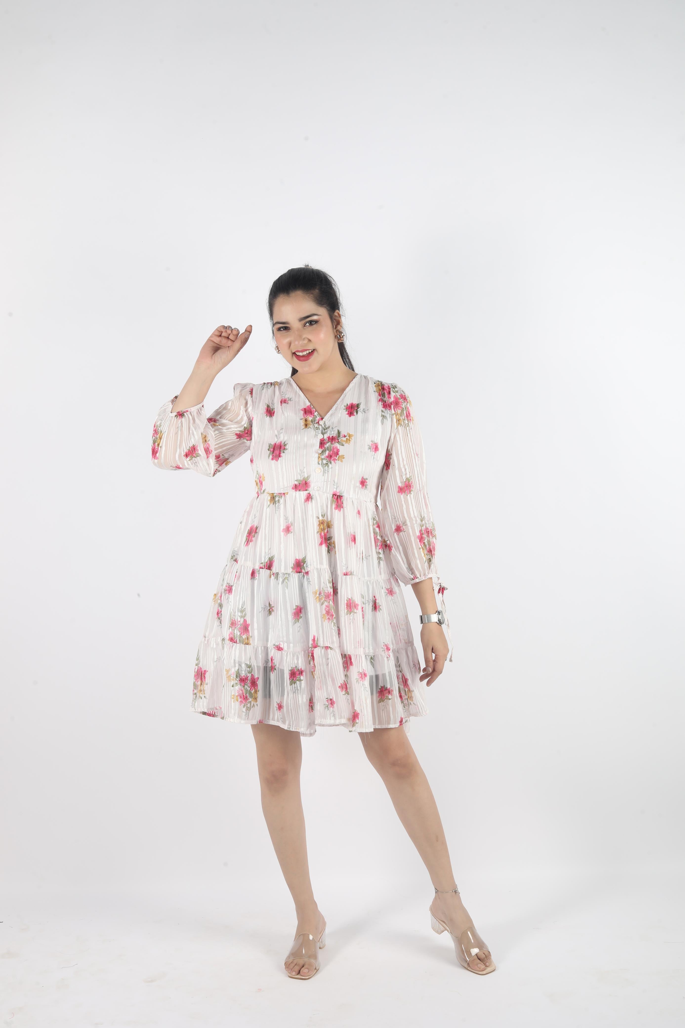 Seraphine – Georgette Luxe Knee-Length Dress