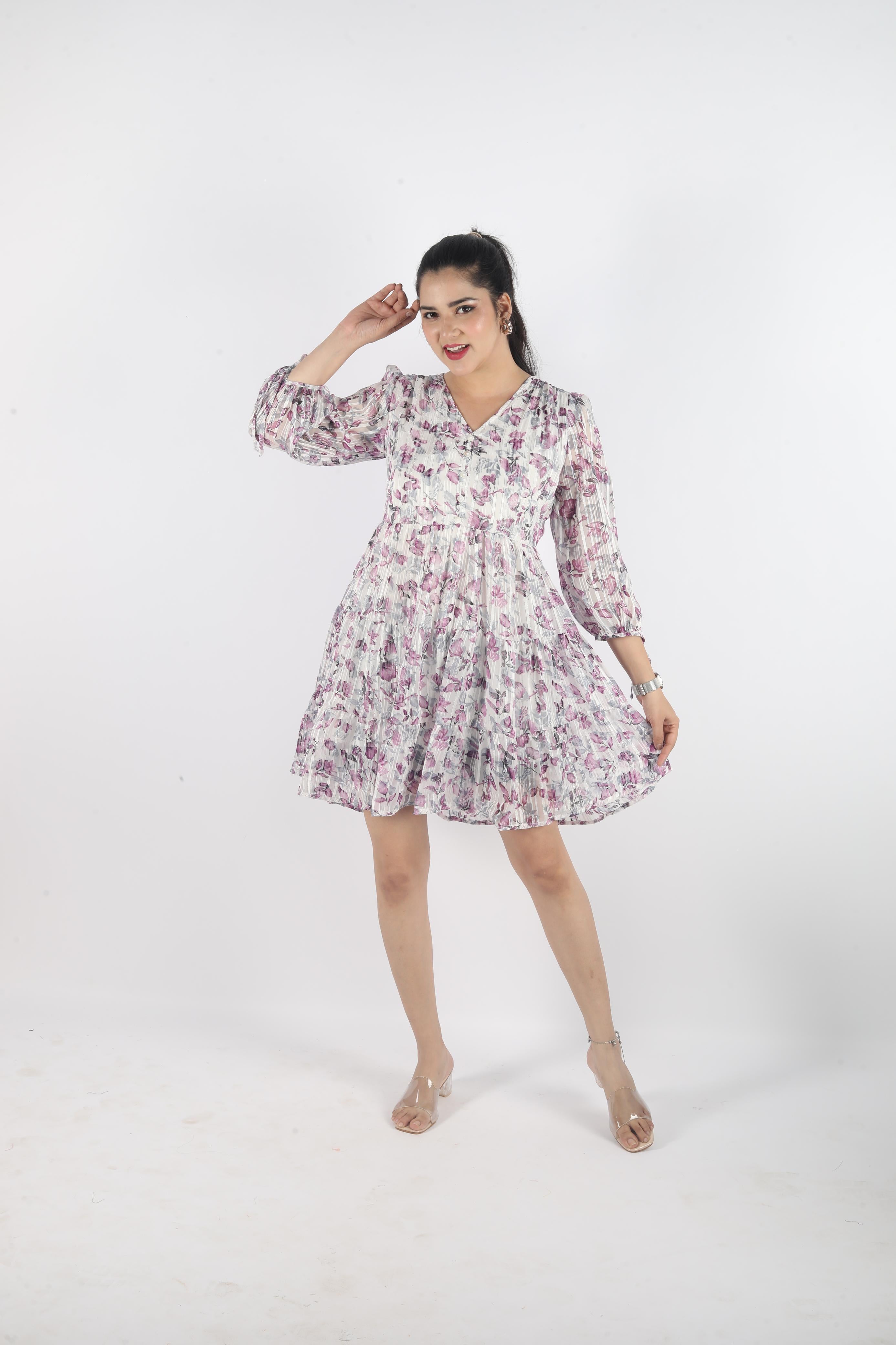 Aurelia – Georgette Luxe Knee-Length Dress