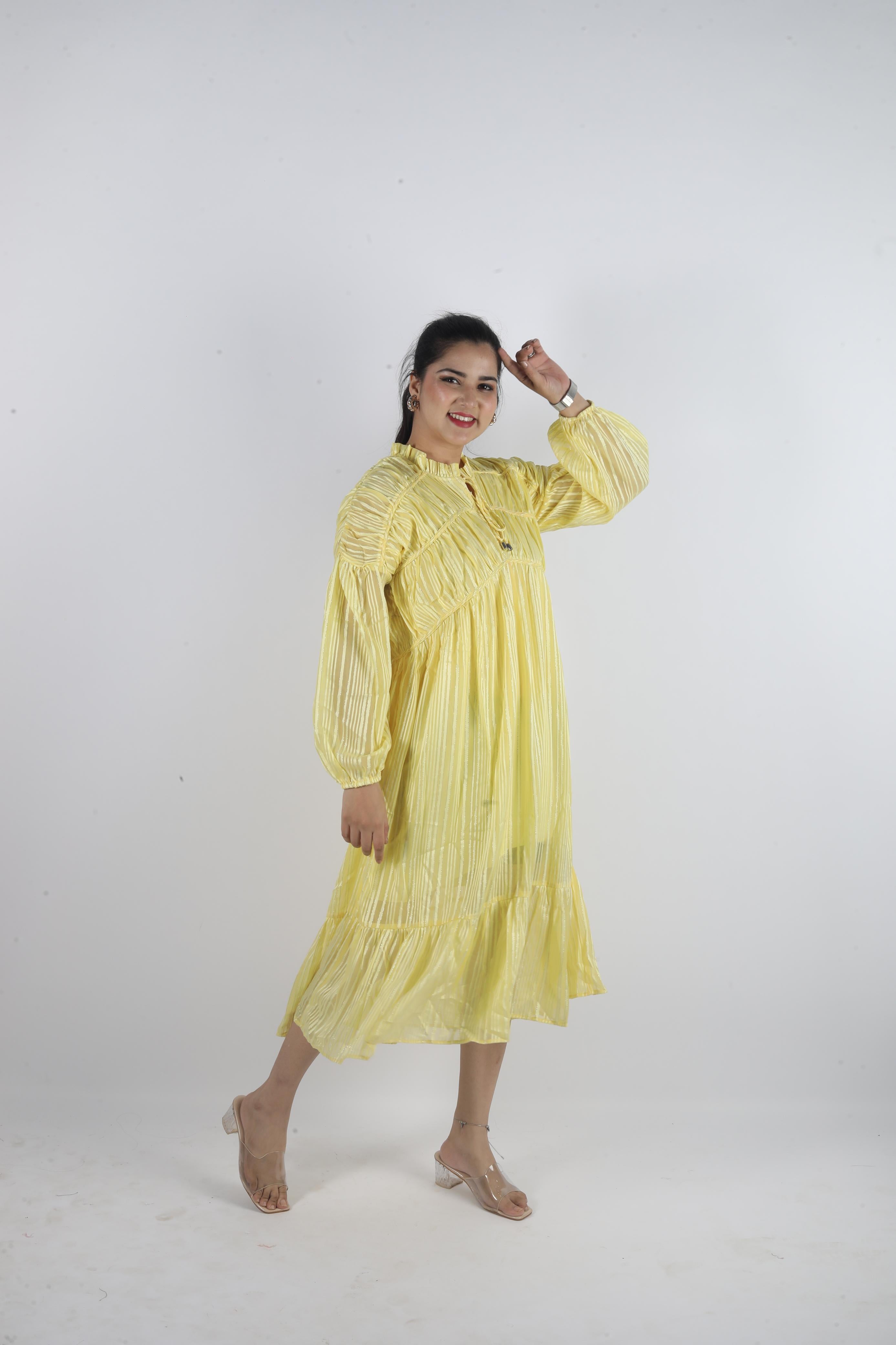 Éclora Stretch – Georgette Luxe Fashion Dress