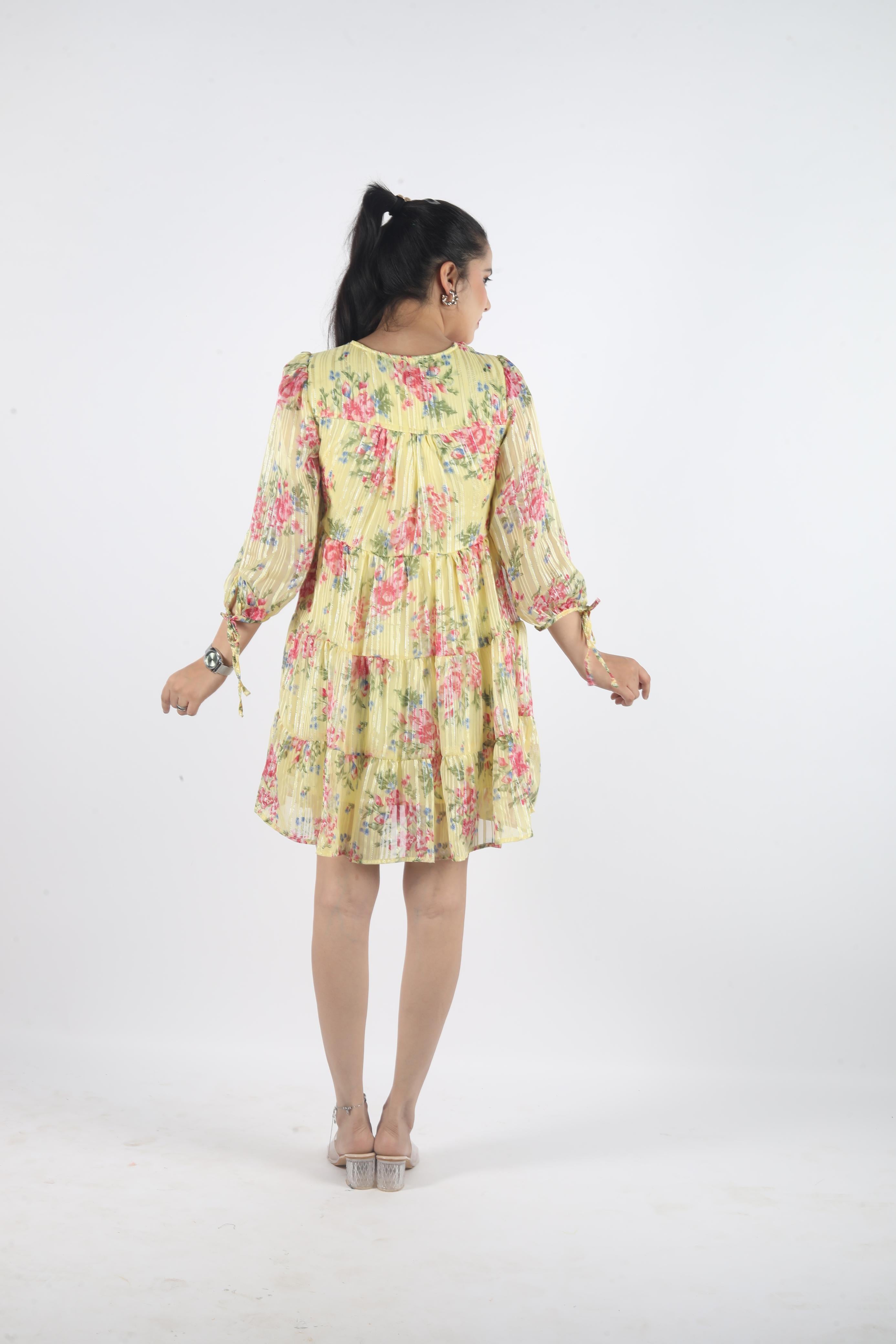 Auriel – Georgette Luxe Knee-Length Dress