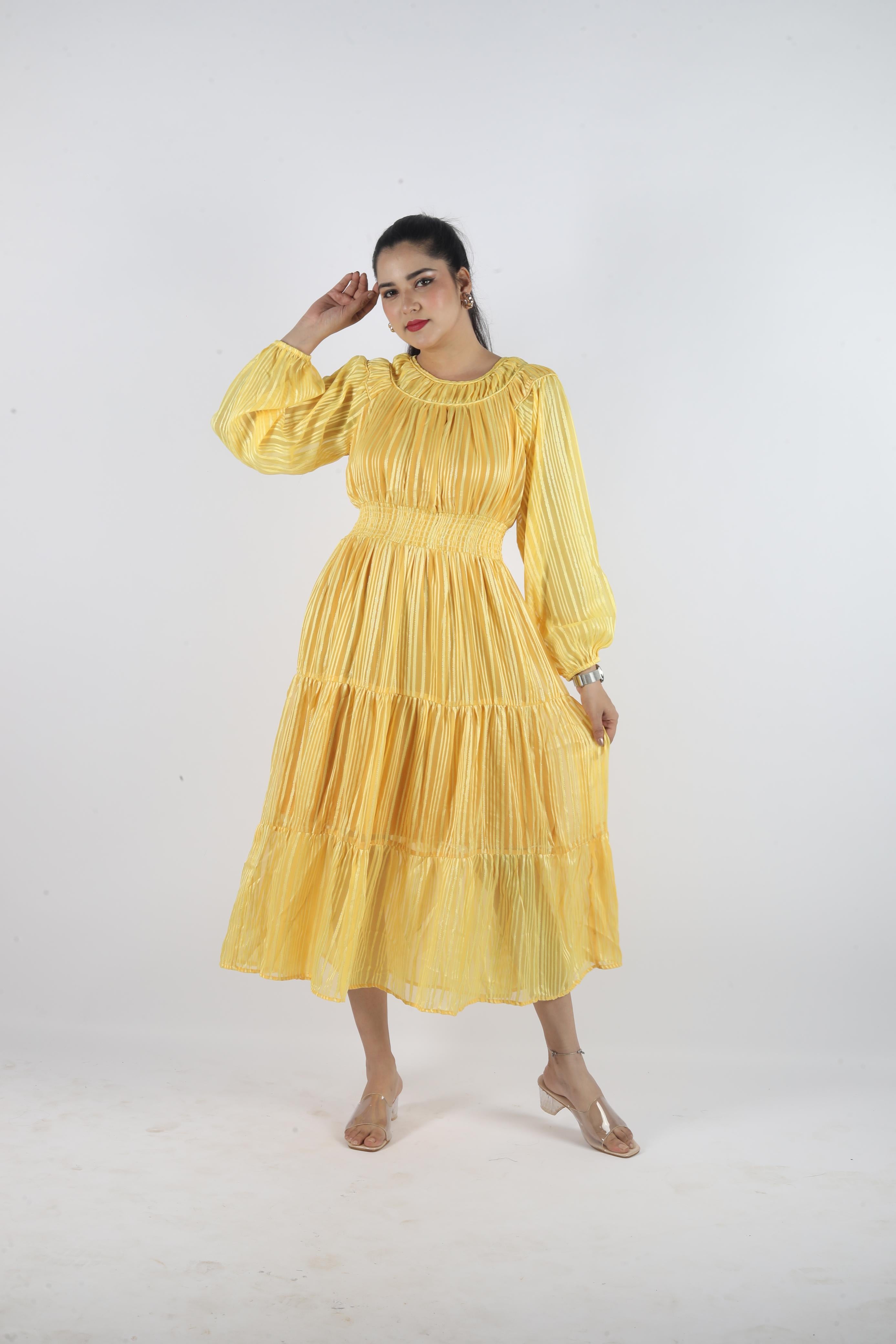 Velora Stretch – Georgette Luxe Long Dress