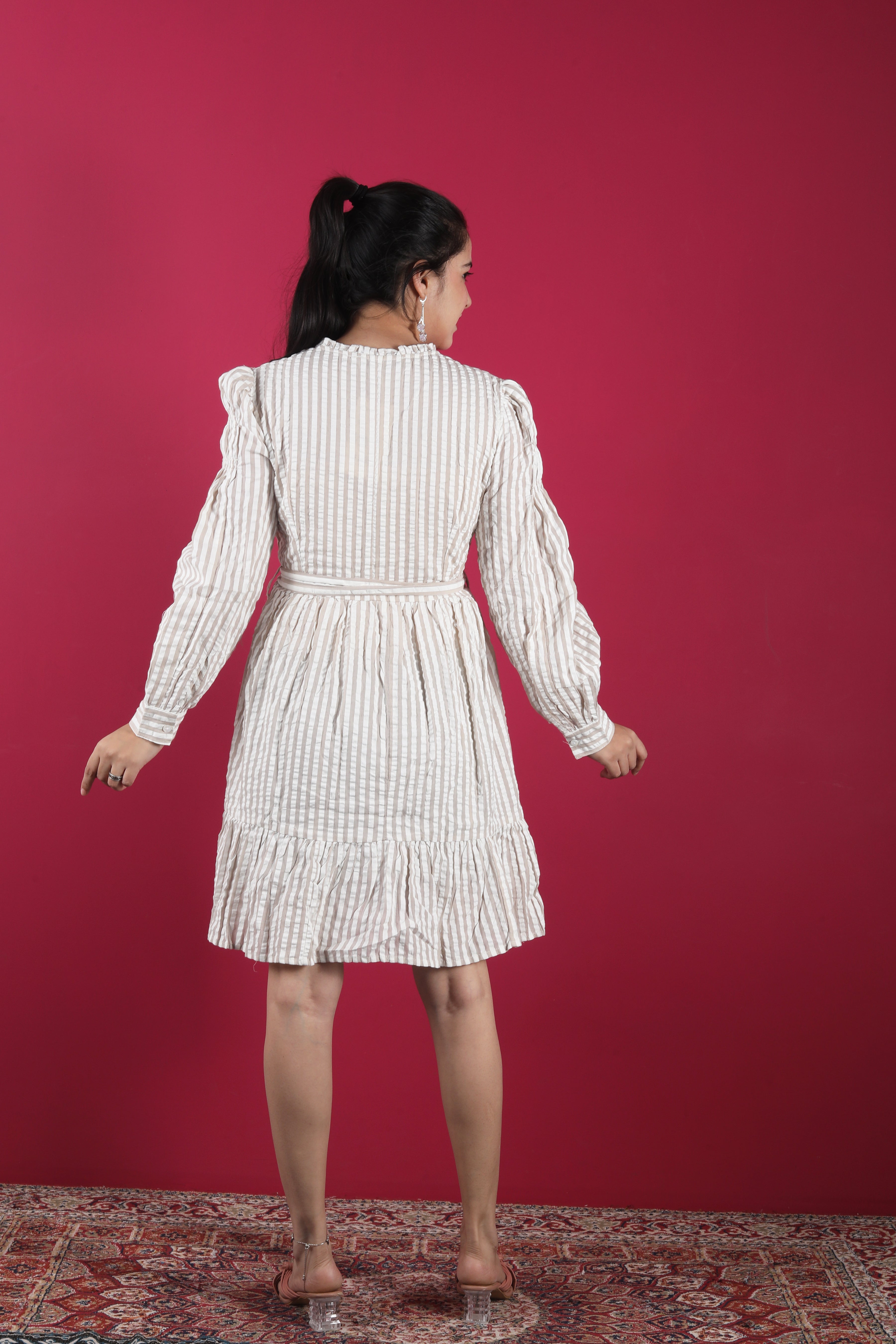 The Isabella Full-Sleeve Knee-Length Dress