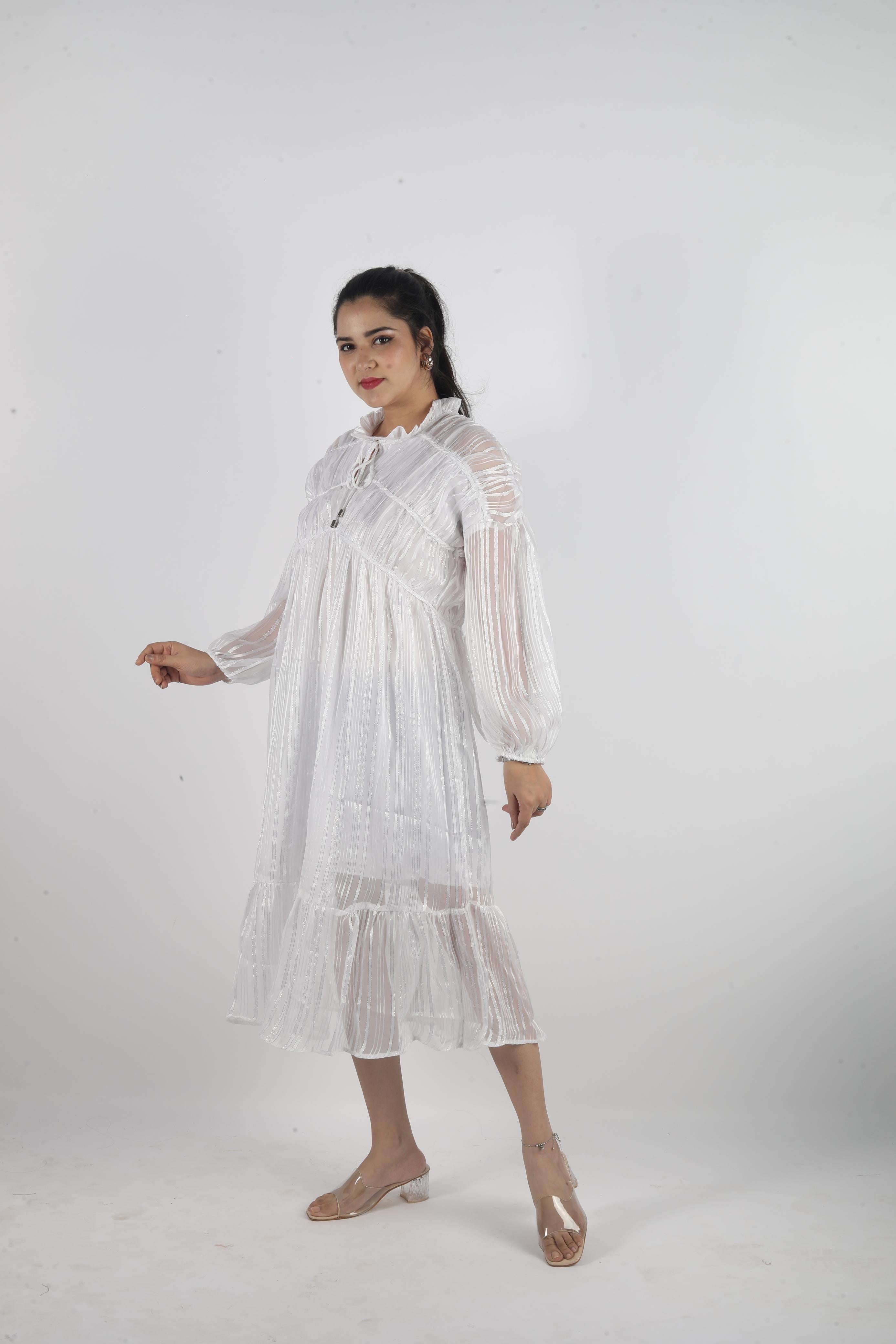 Éclora Stretch – Georgette Luxe Fashion Dress