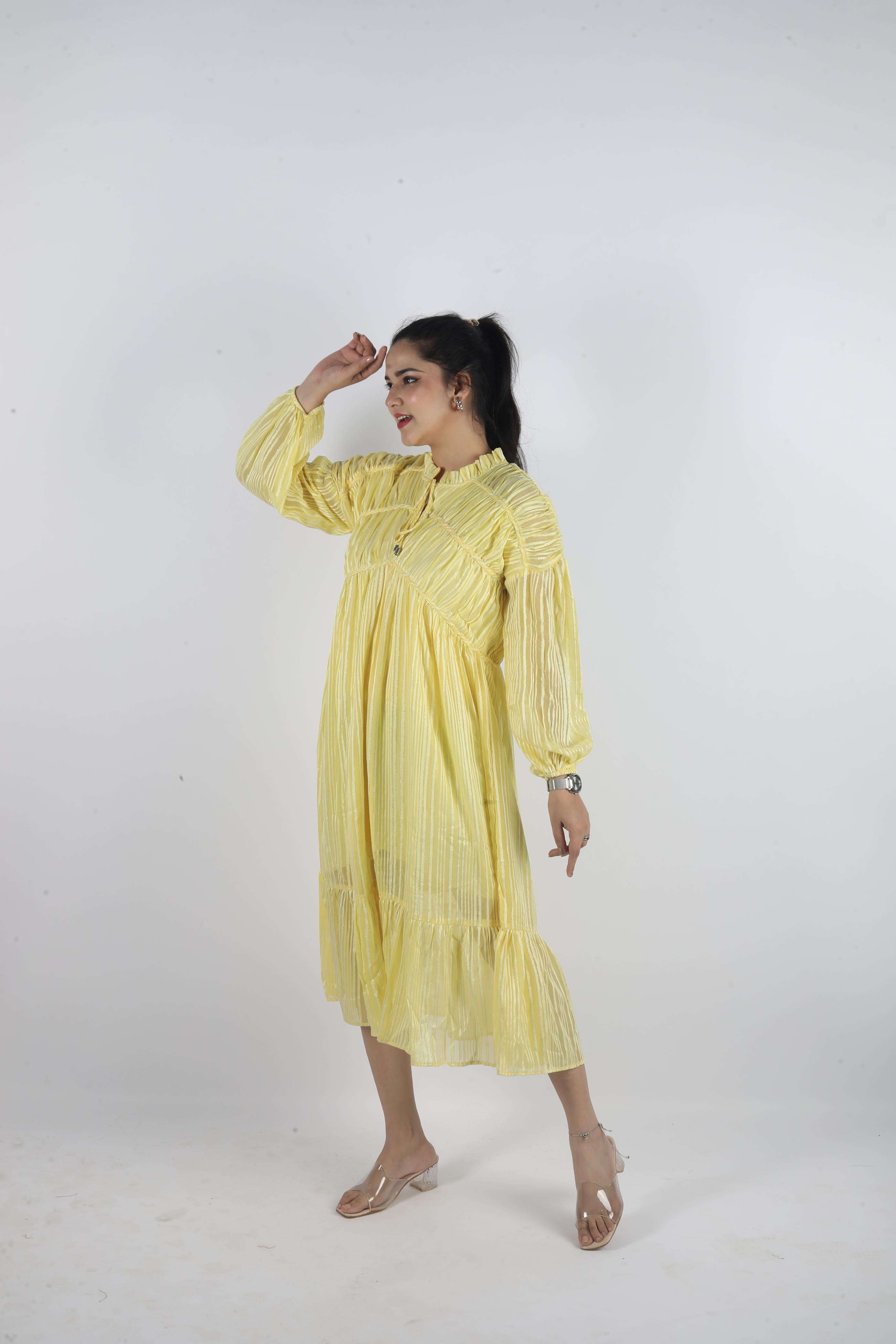 Éclora Stretch – Georgette Luxe Fashion Dress