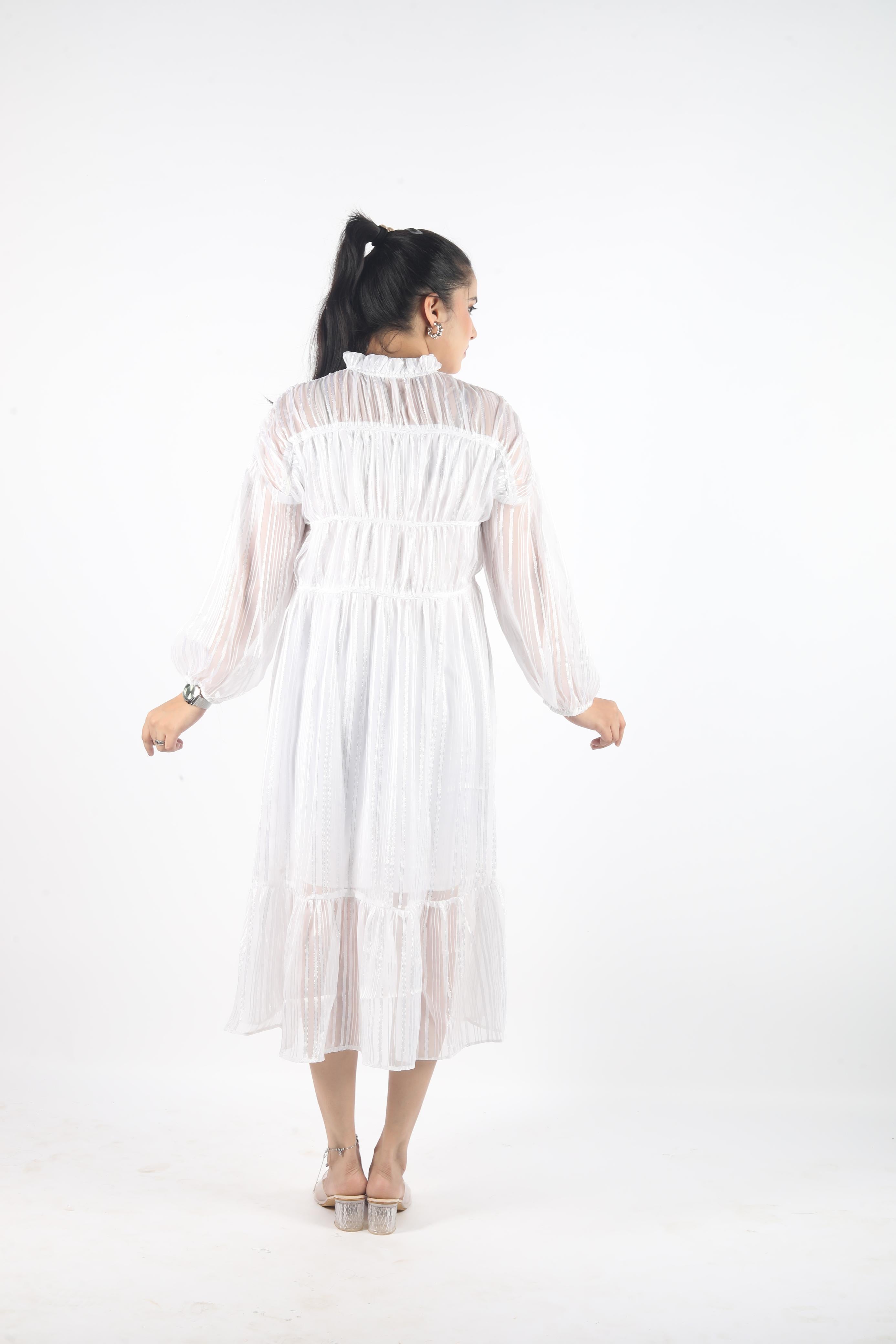 Éclat Stretch – Georgette Luxe Fashion Dress