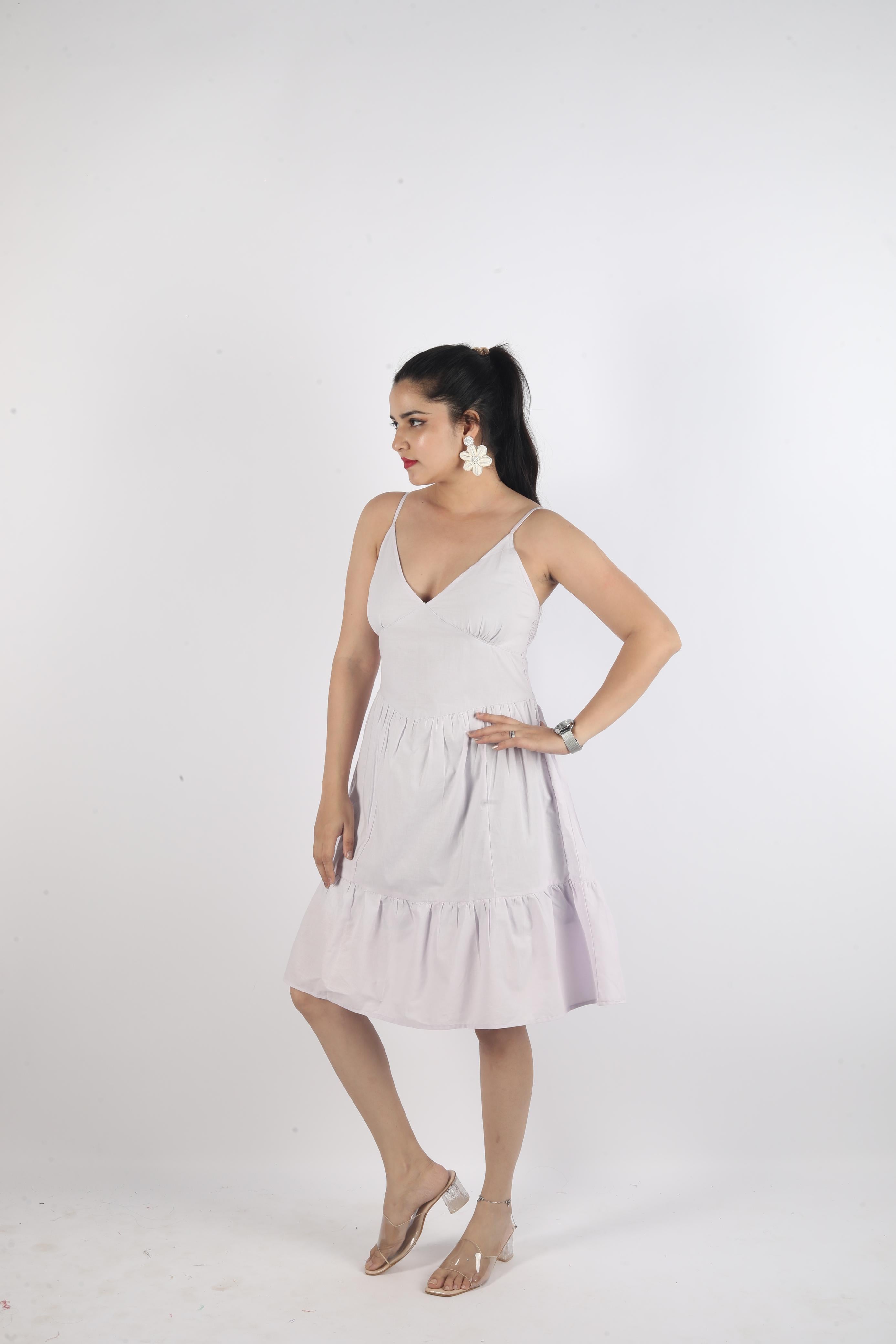 Sleeveless Plain Dress