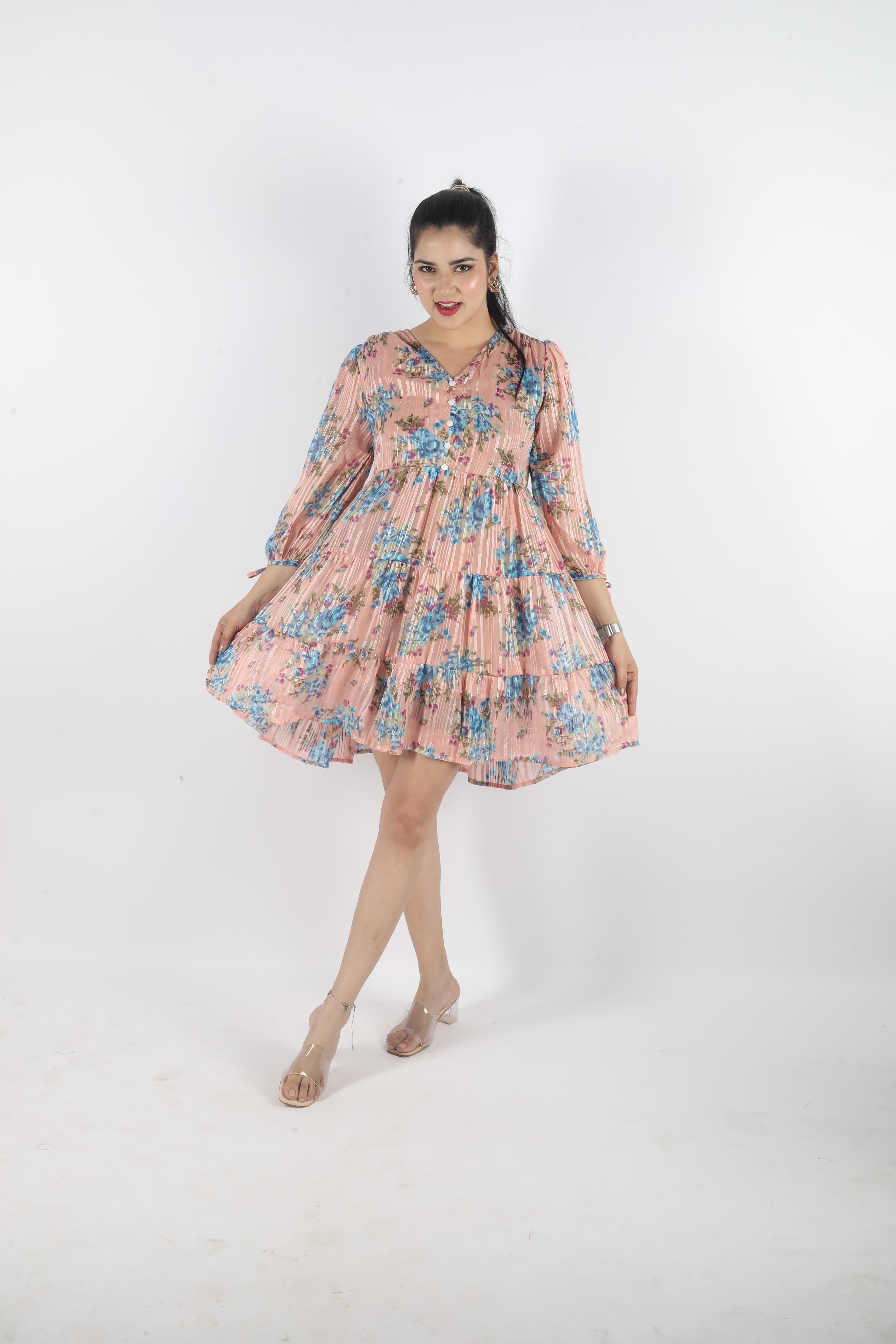 Aurelia – Georgette Luxe Knee-Length Dress