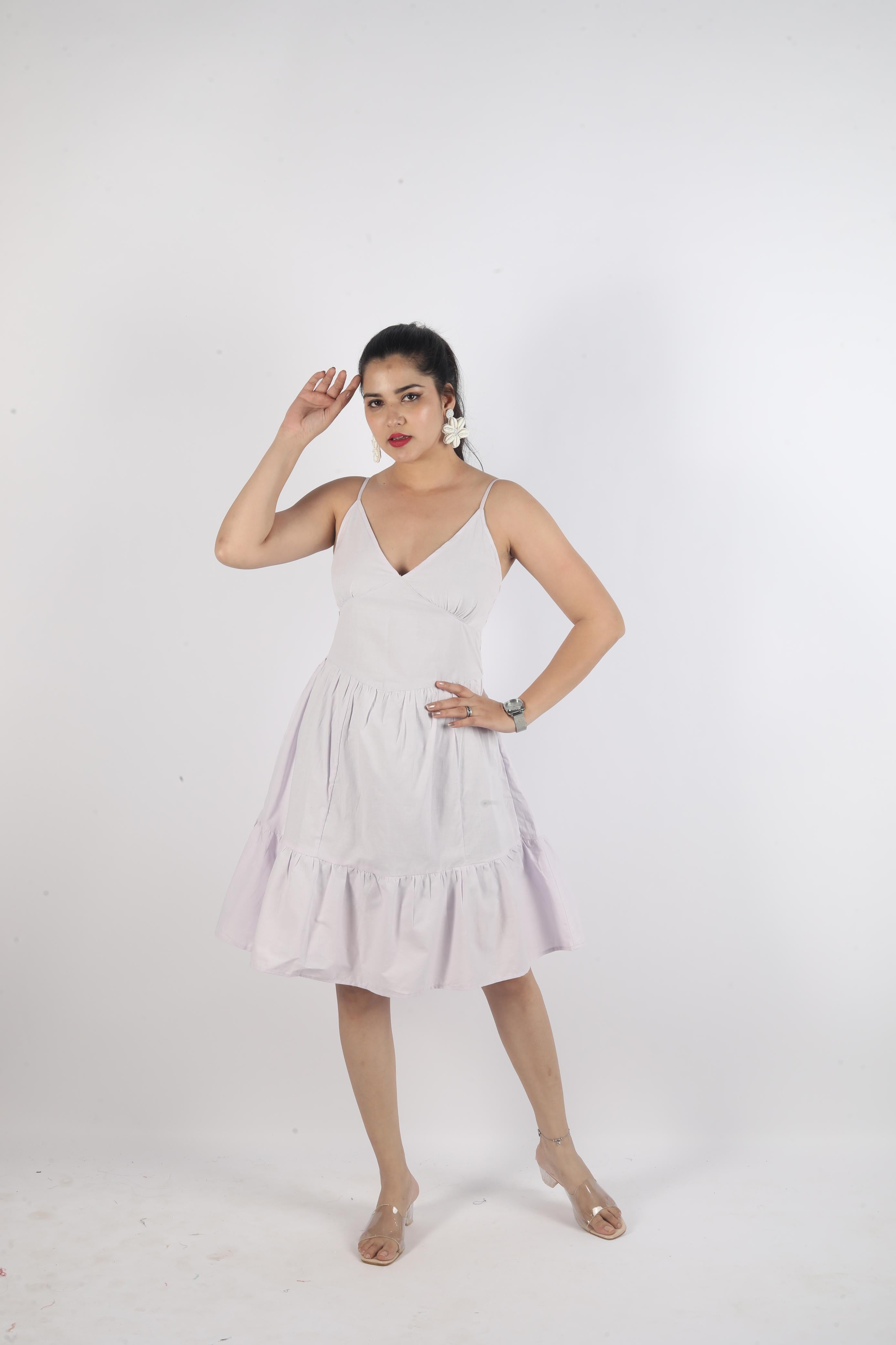 Sleeveless Plain Dress