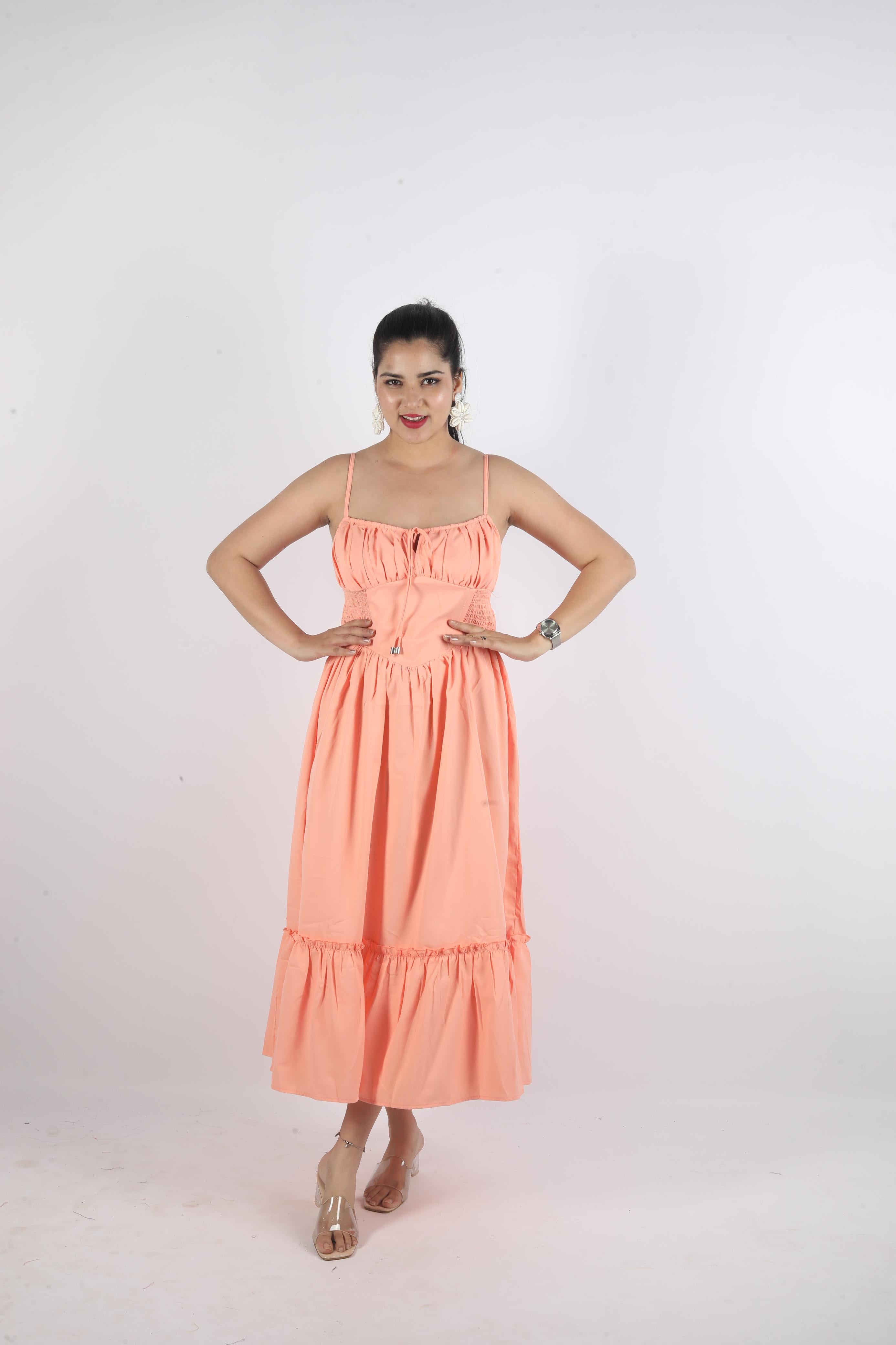 Long Sleeveless Knot Dress