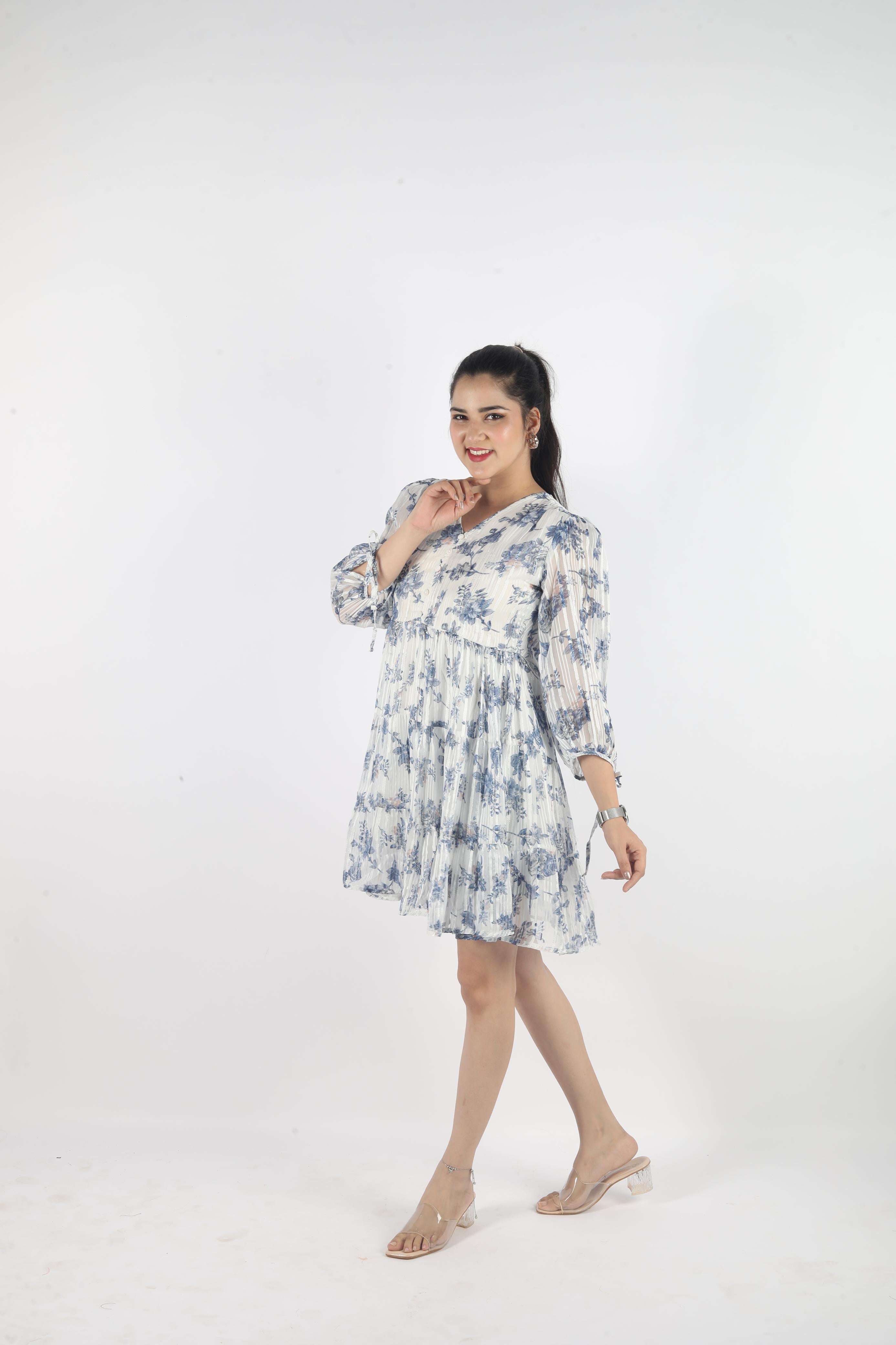 Aurelia – Georgette Luxe Knee-Length Dress