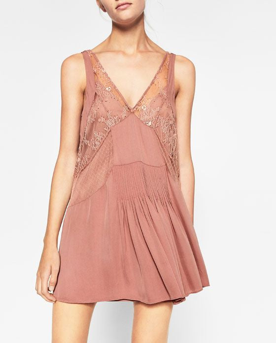 Zara MINI SLIP DRESS - COLLECTION-SALE-TRF