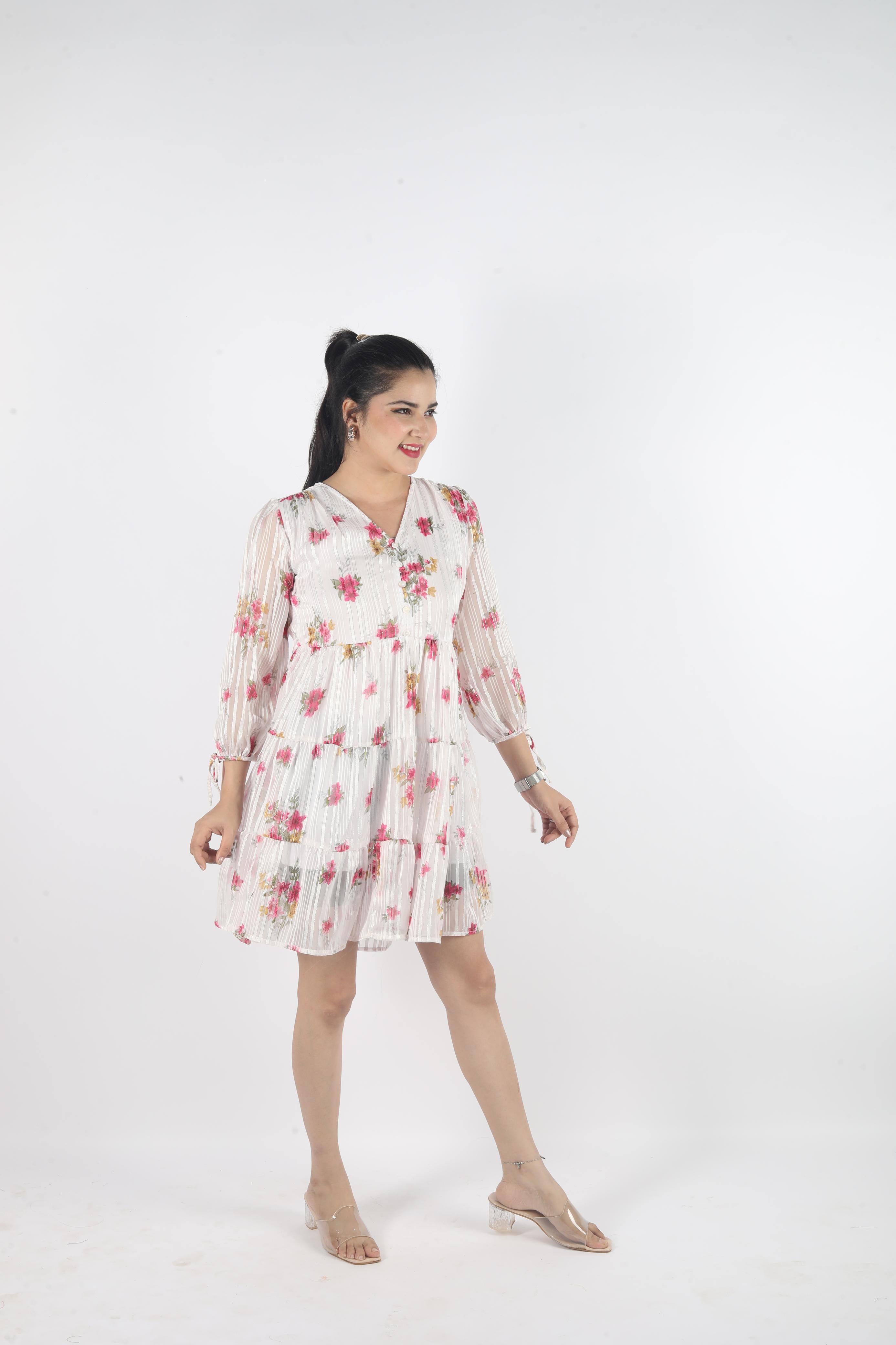 Seraphine – Georgette Luxe Knee-Length Dress