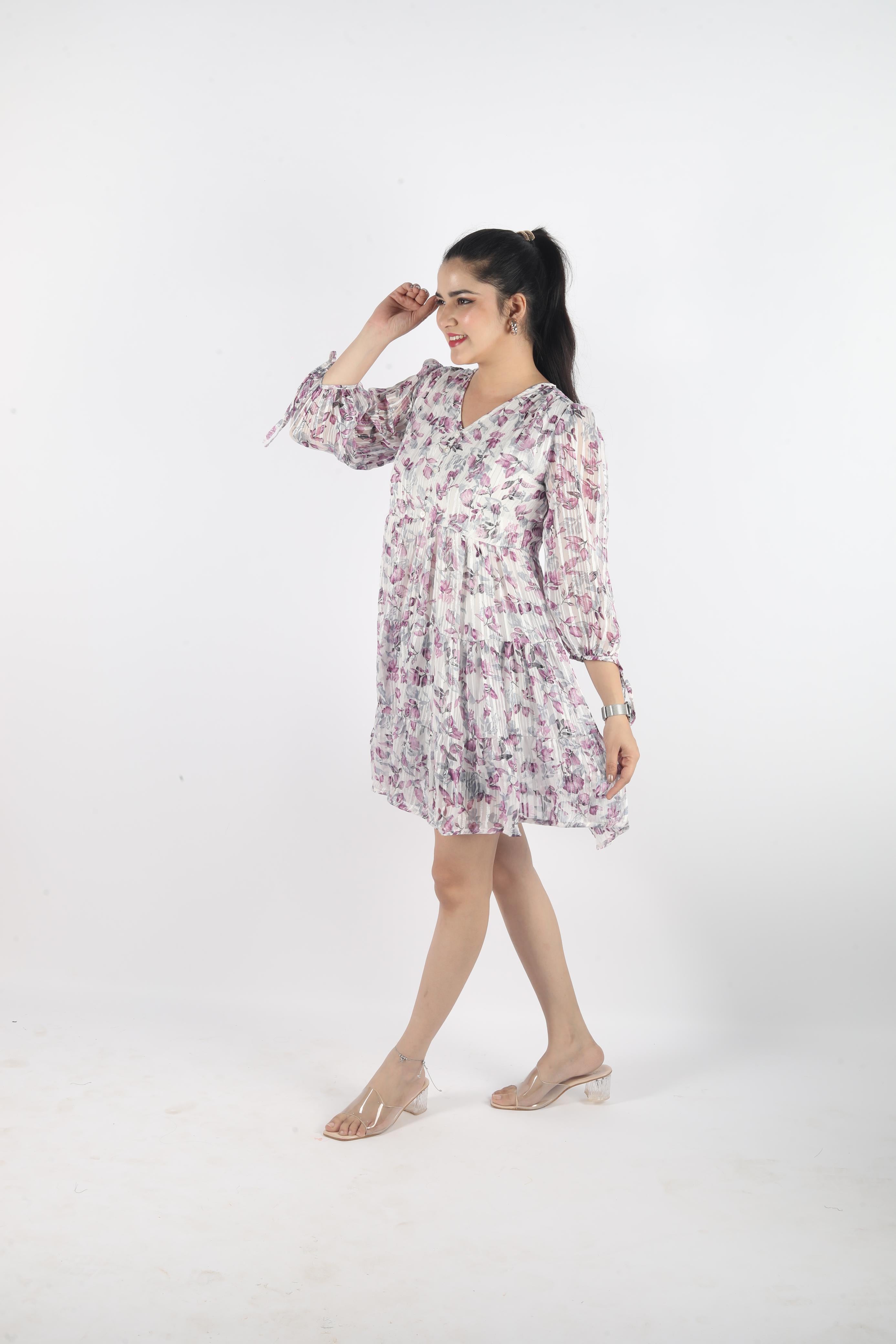 Aurelia – Georgette Luxe Knee-Length Dress