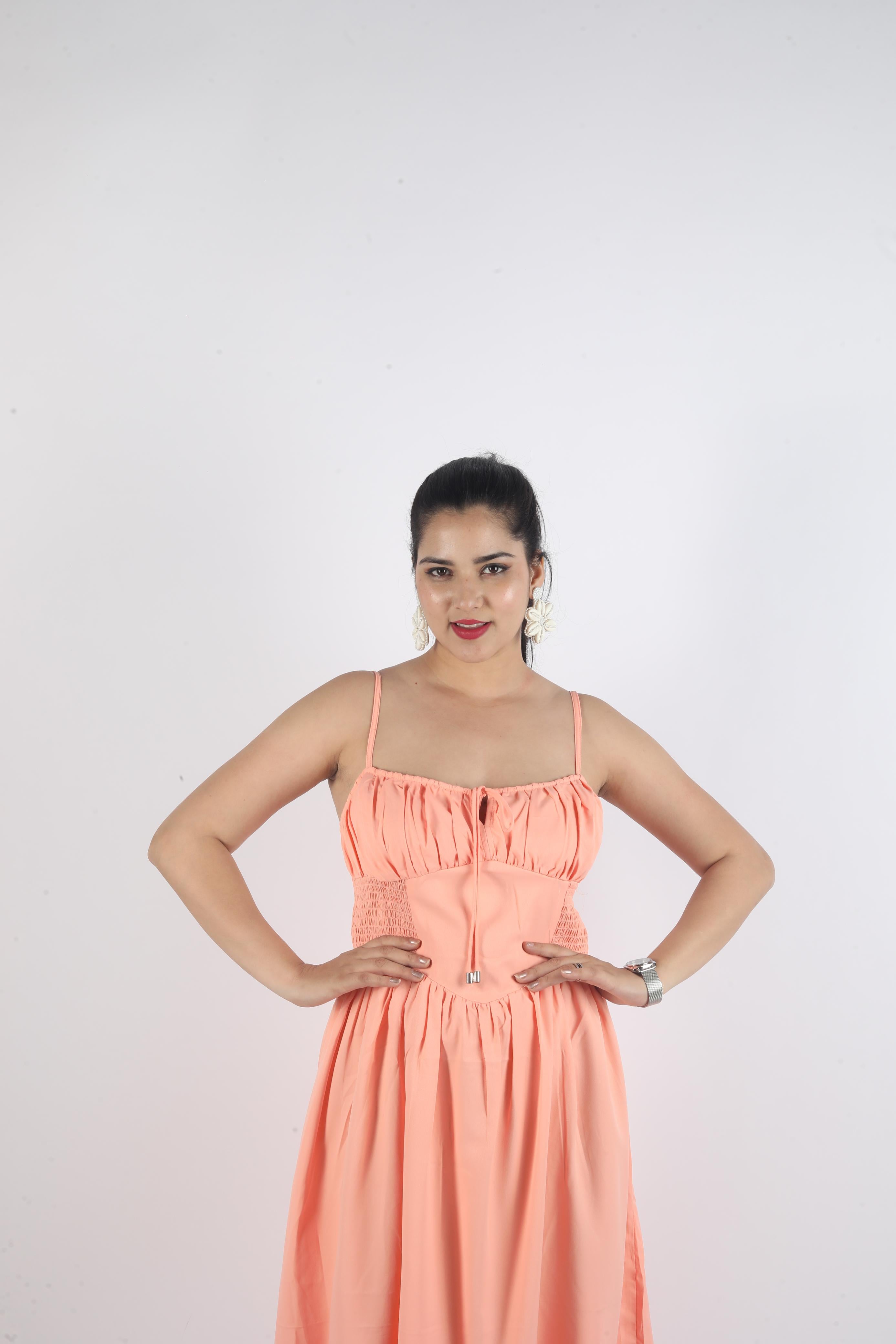 Long Sleeveless Knot Dress