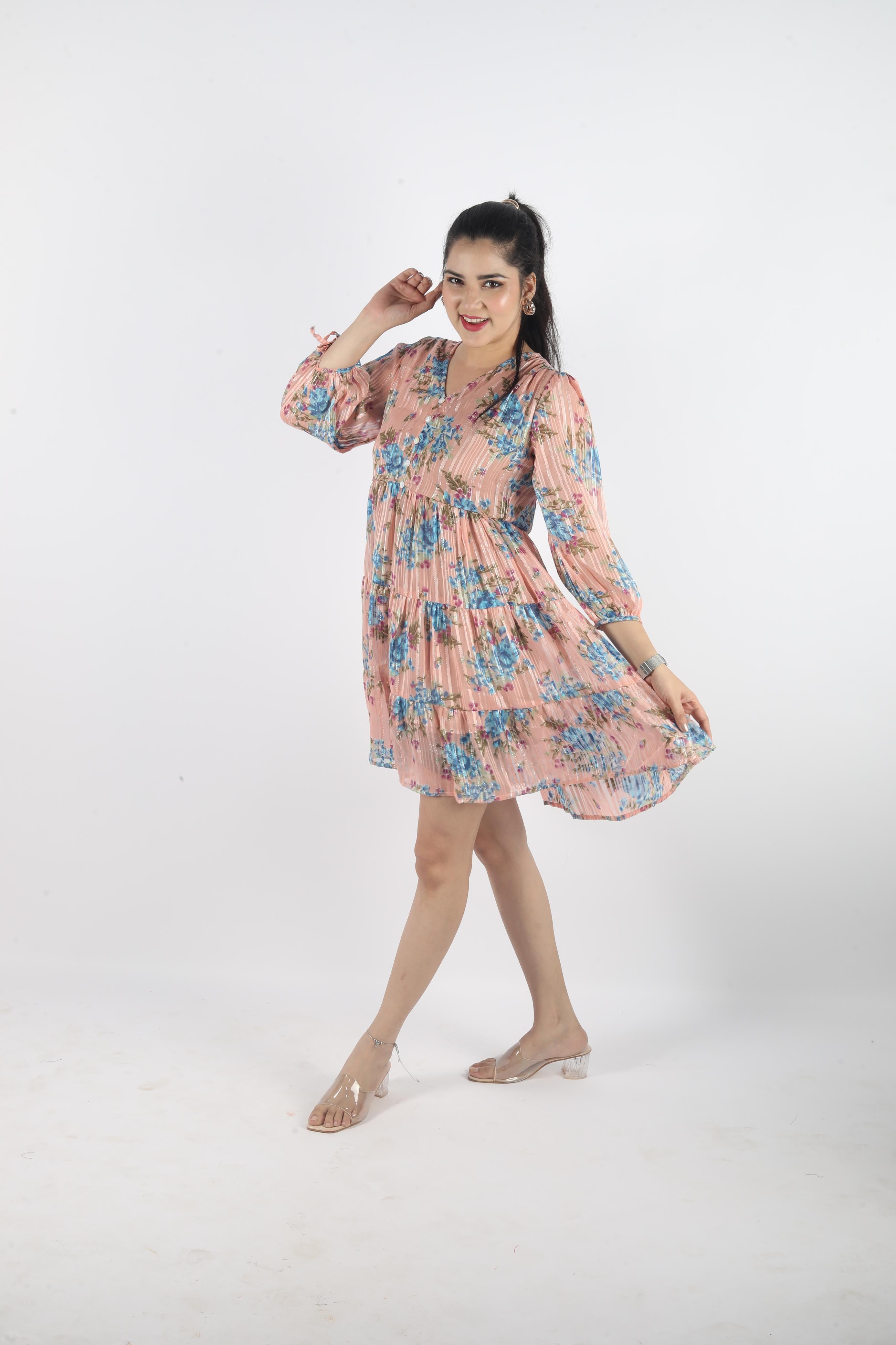 Aurelia – Georgette Luxe Knee-Length Dress