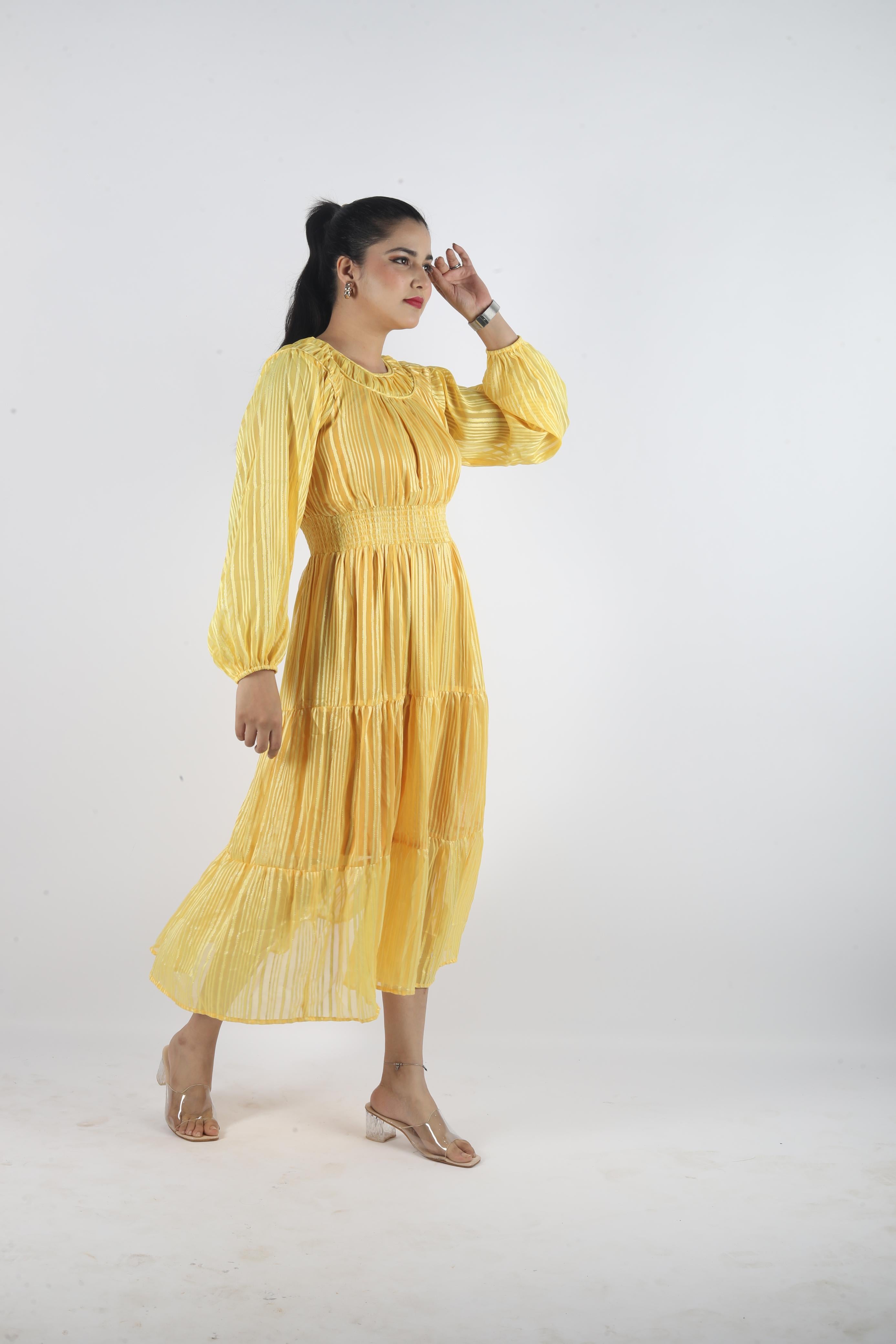Velora Stretch – Georgette Luxe Long Dress