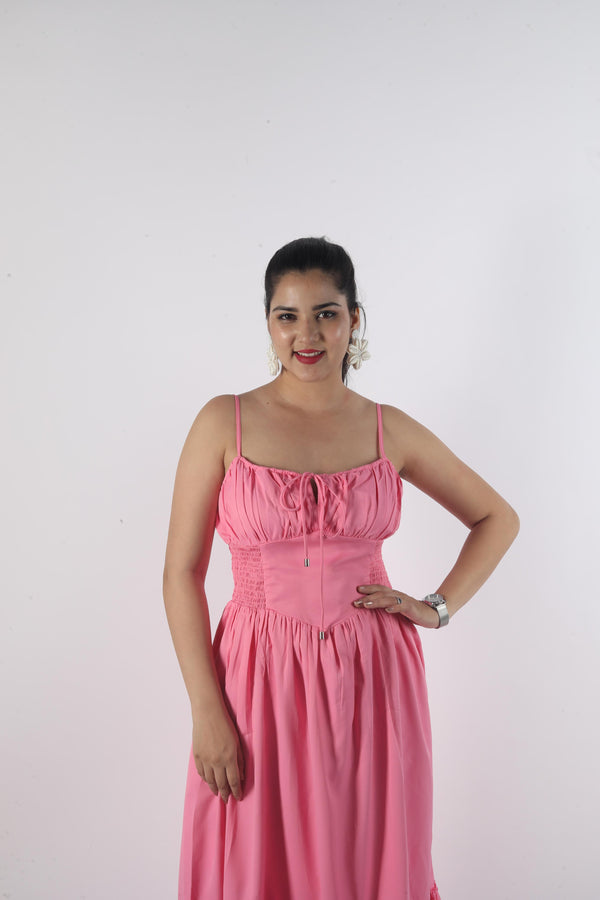 Long Sleeveless Knot Dress