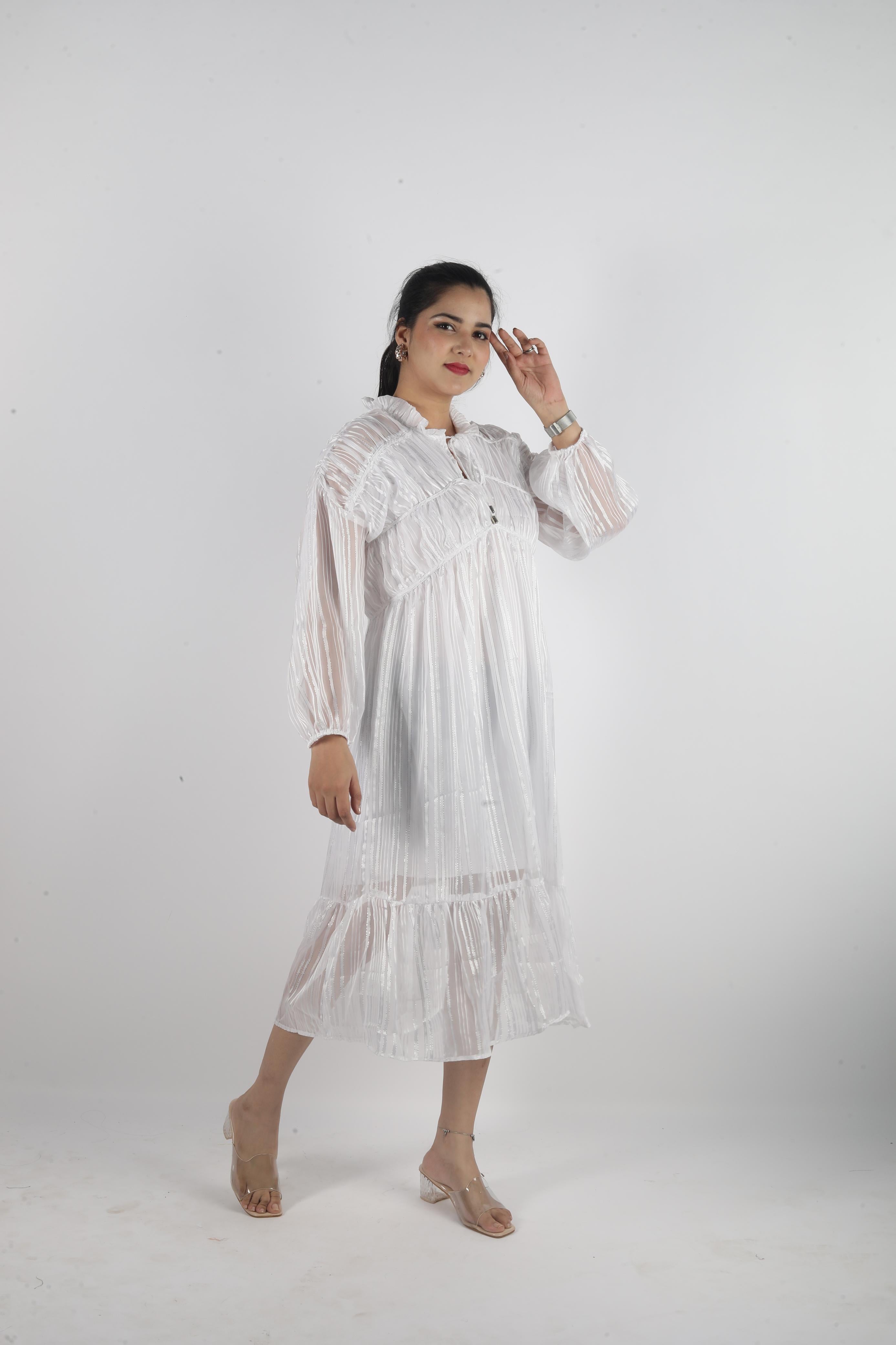 Éclora Stretch – Georgette Luxe Fashion Dress