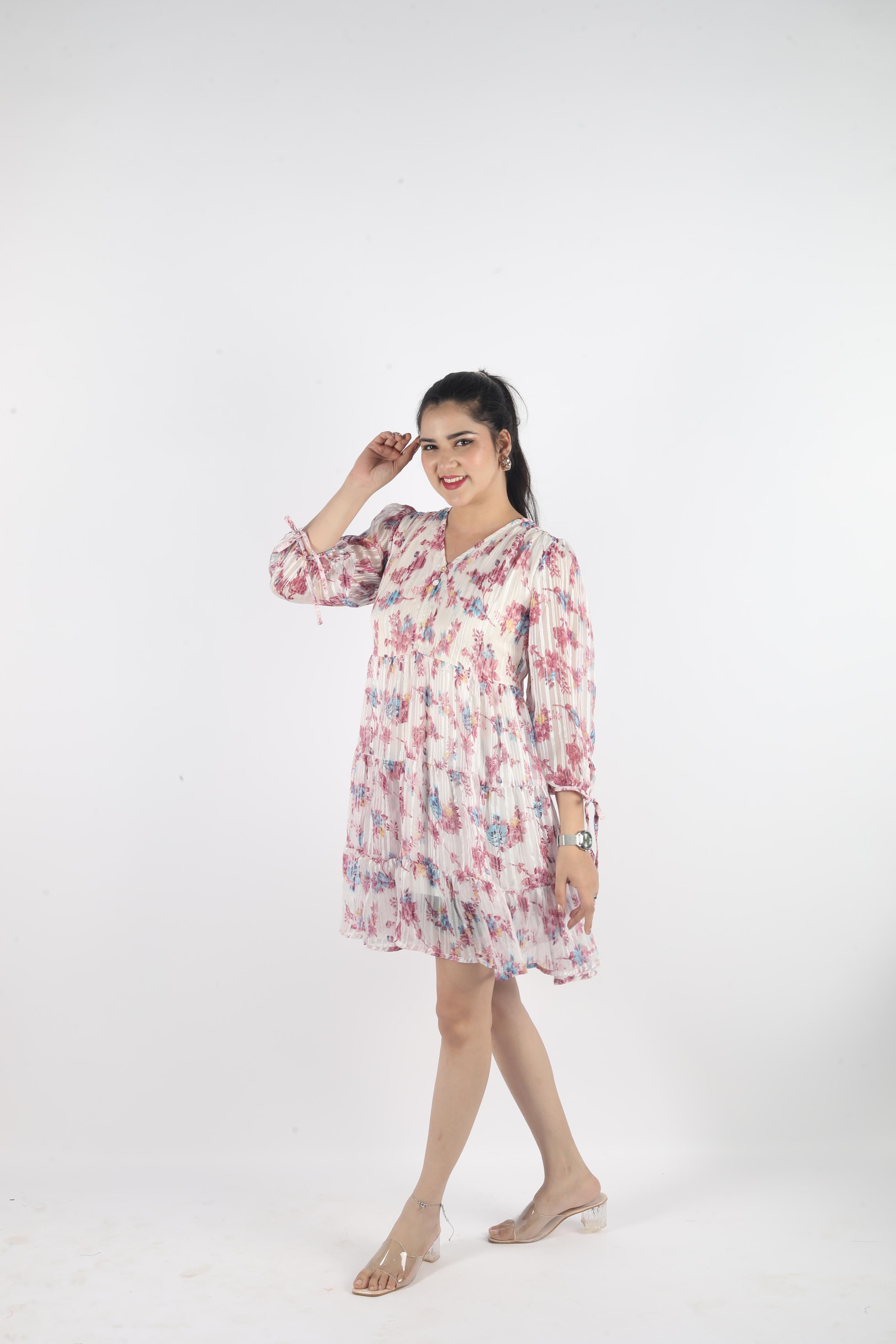 Seraphine – Georgette Luxe Knee-Length Dress