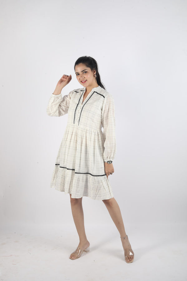 Éterna – Full Sleeve Knee-Length Luxe Dress”
