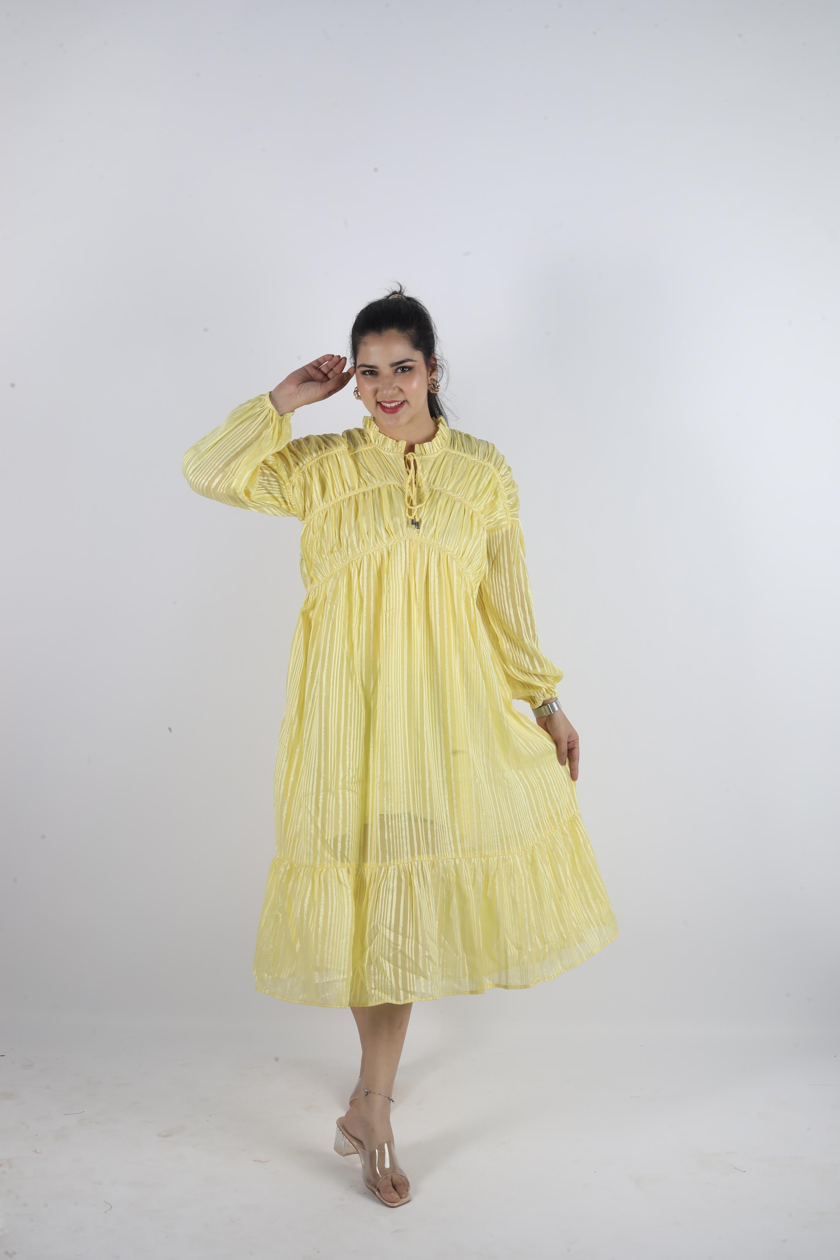 Éclora Stretch – Georgette Luxe Fashion Dress