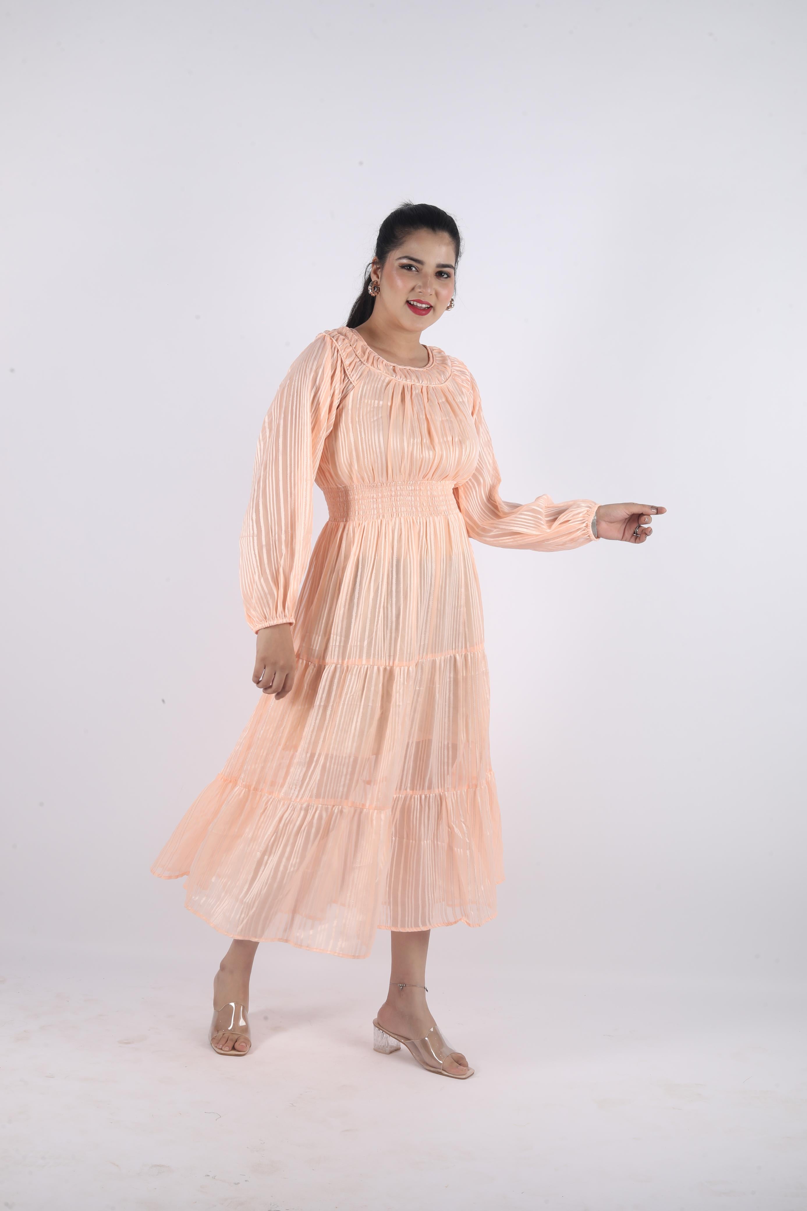 Velora Stretch – Georgette Luxe Long Dress