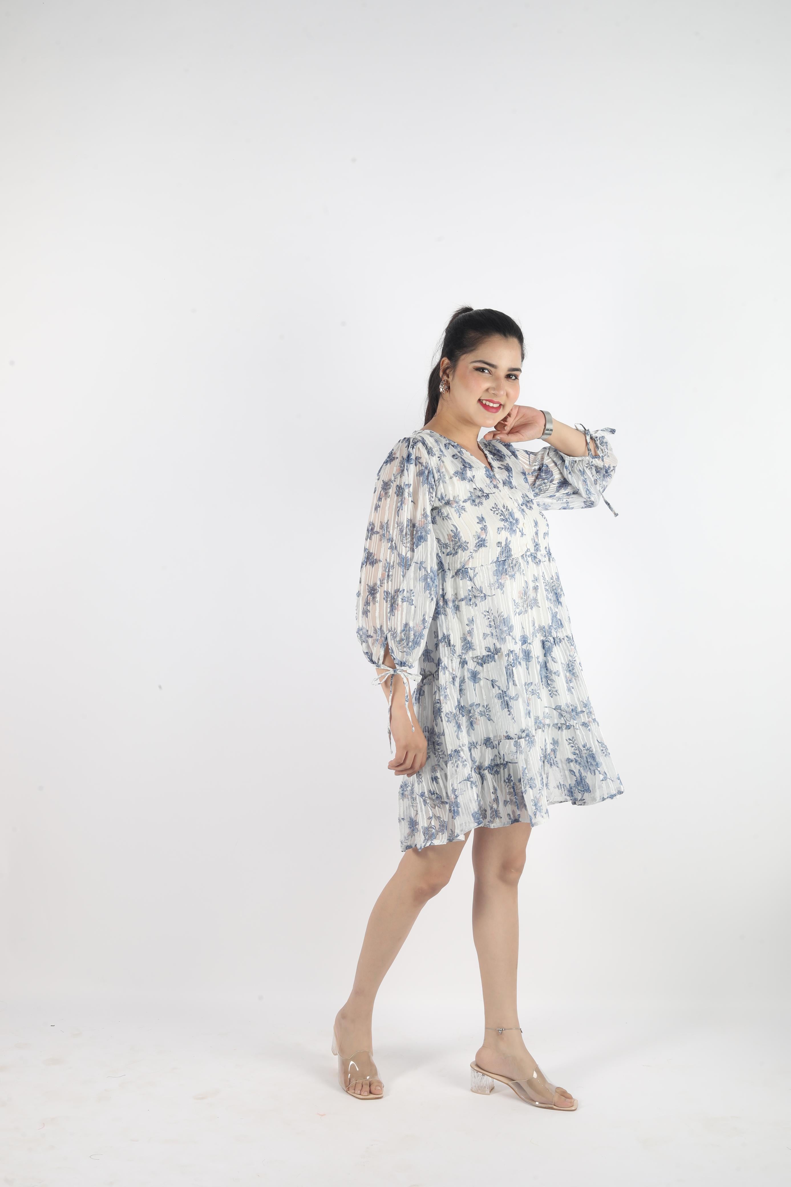 Aurelia – Georgette Luxe Knee-Length Dress