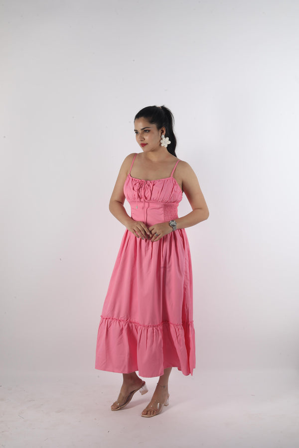 Long Sleeveless Knot Dress
