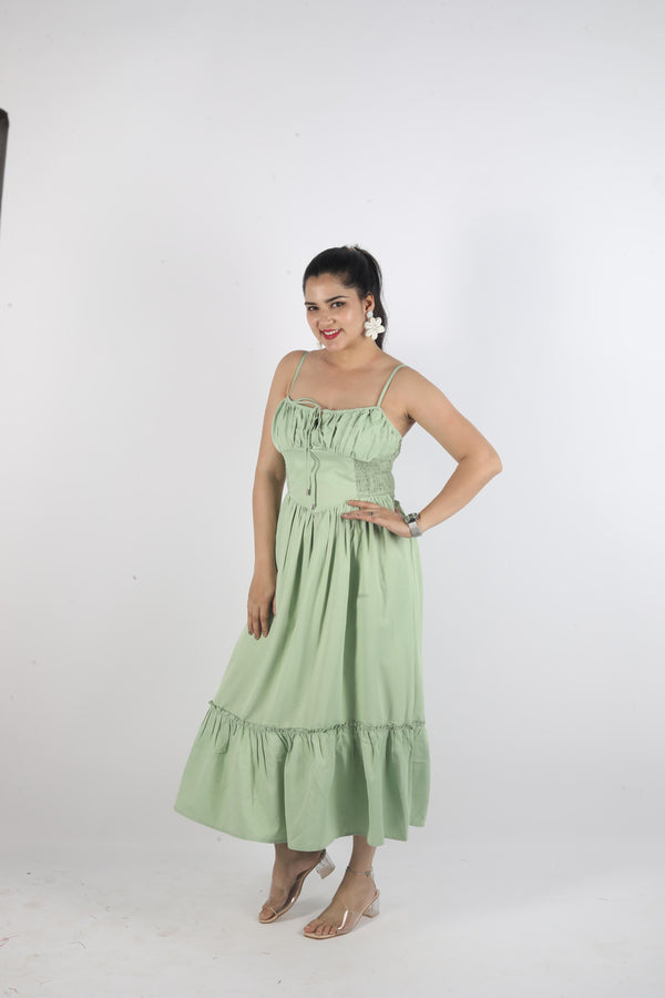Long Sleeveless Knot Dress