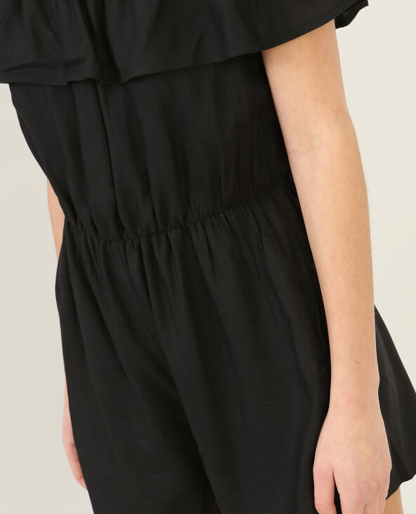 Bardot neck playsuit - Black