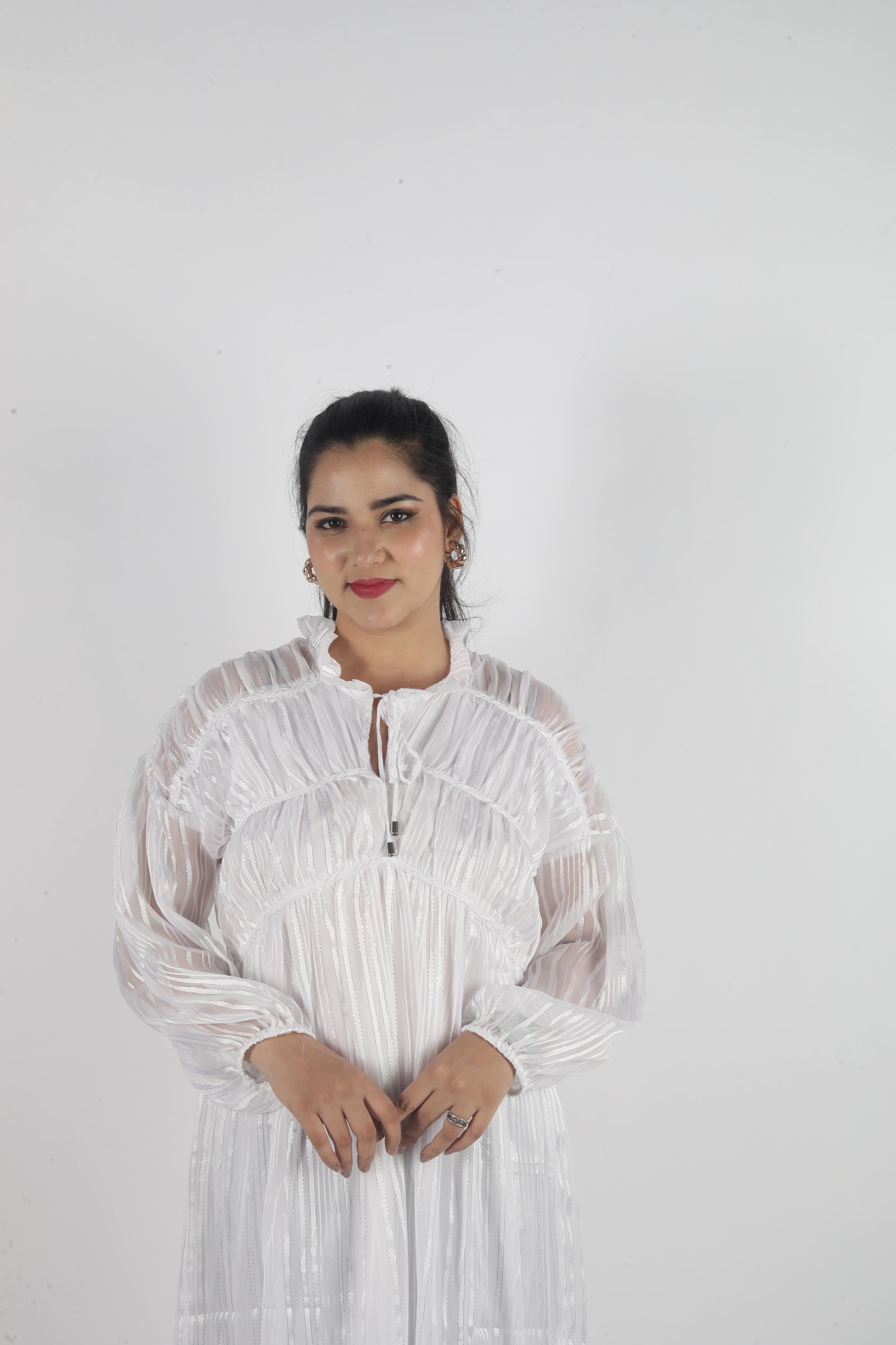 Éclora Stretch – Georgette Luxe Fashion Dress