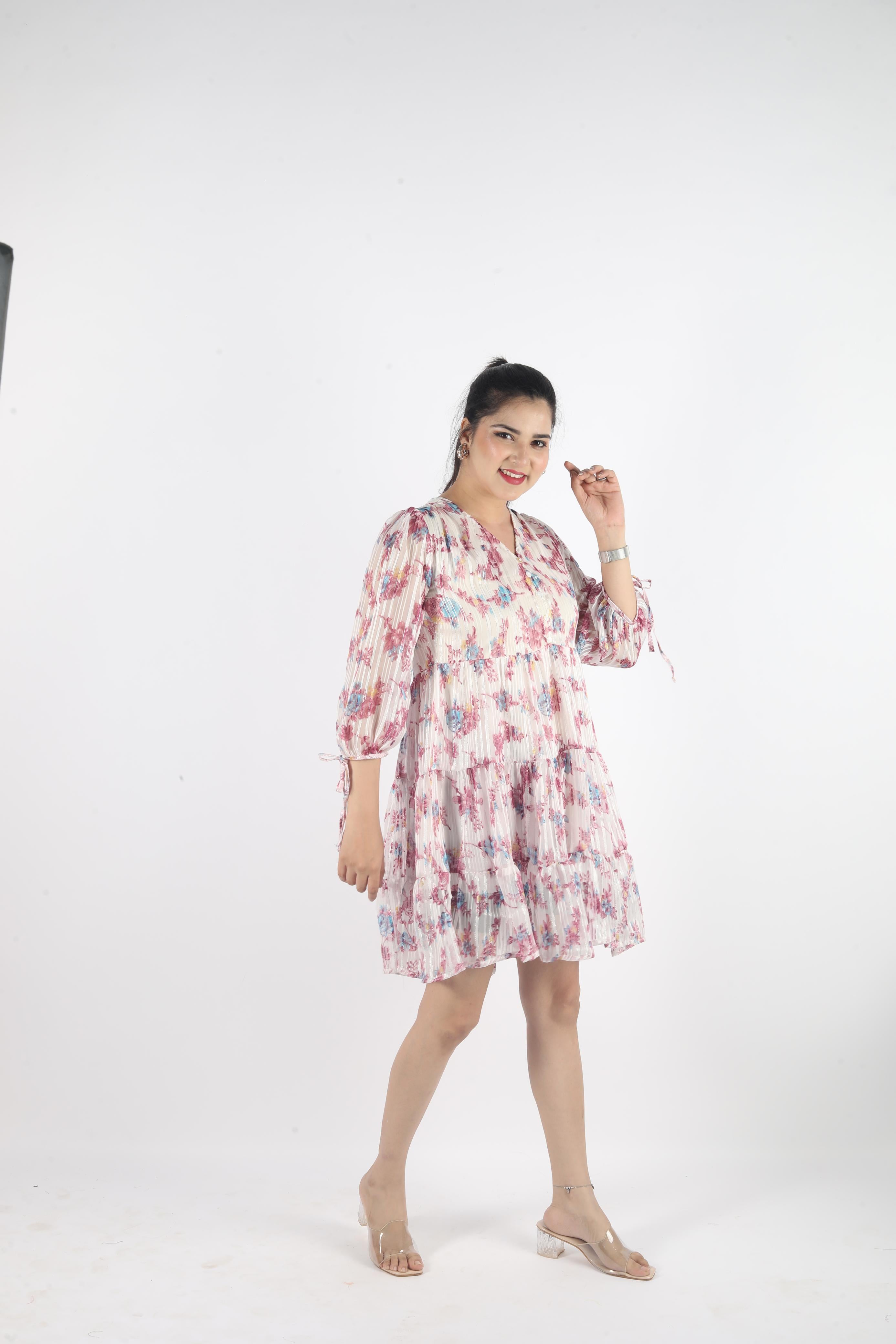 Seraphine – Georgette Luxe Knee-Length Dress