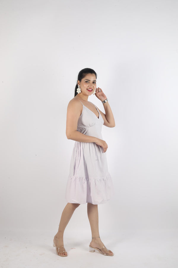 Sleeveless Plain Dress
