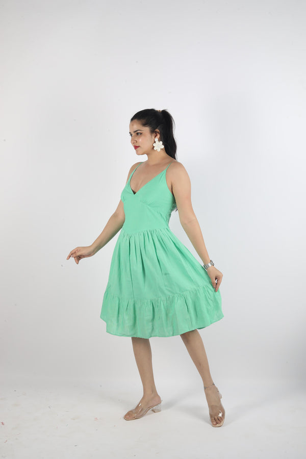 Sleeveless Plain Dress
