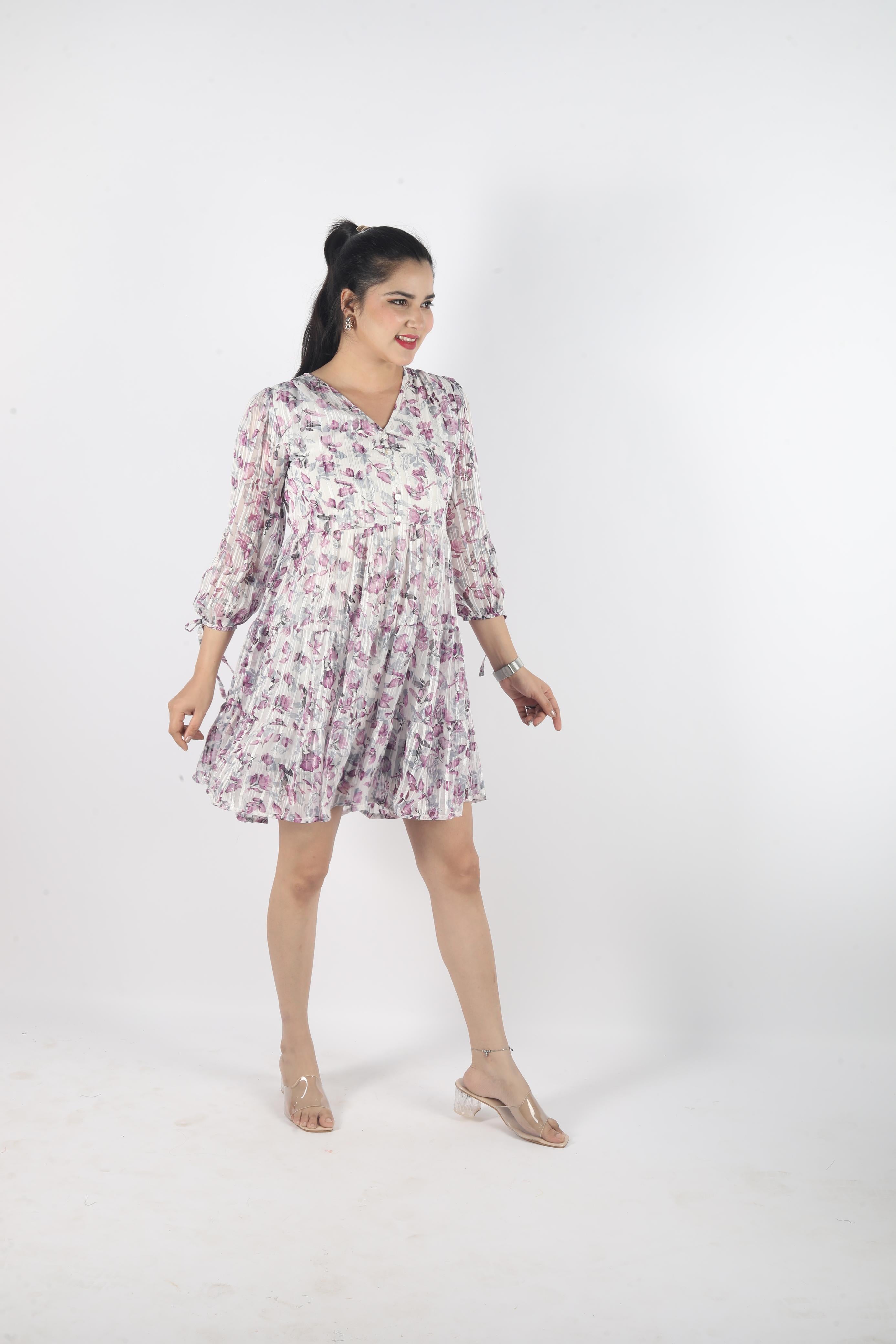 Aurelia – Georgette Luxe Knee-Length Dress