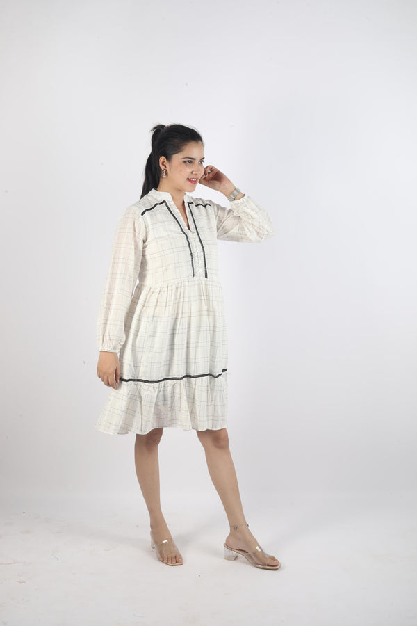 Éterna – Full Sleeve Knee-Length Luxe Dress”
