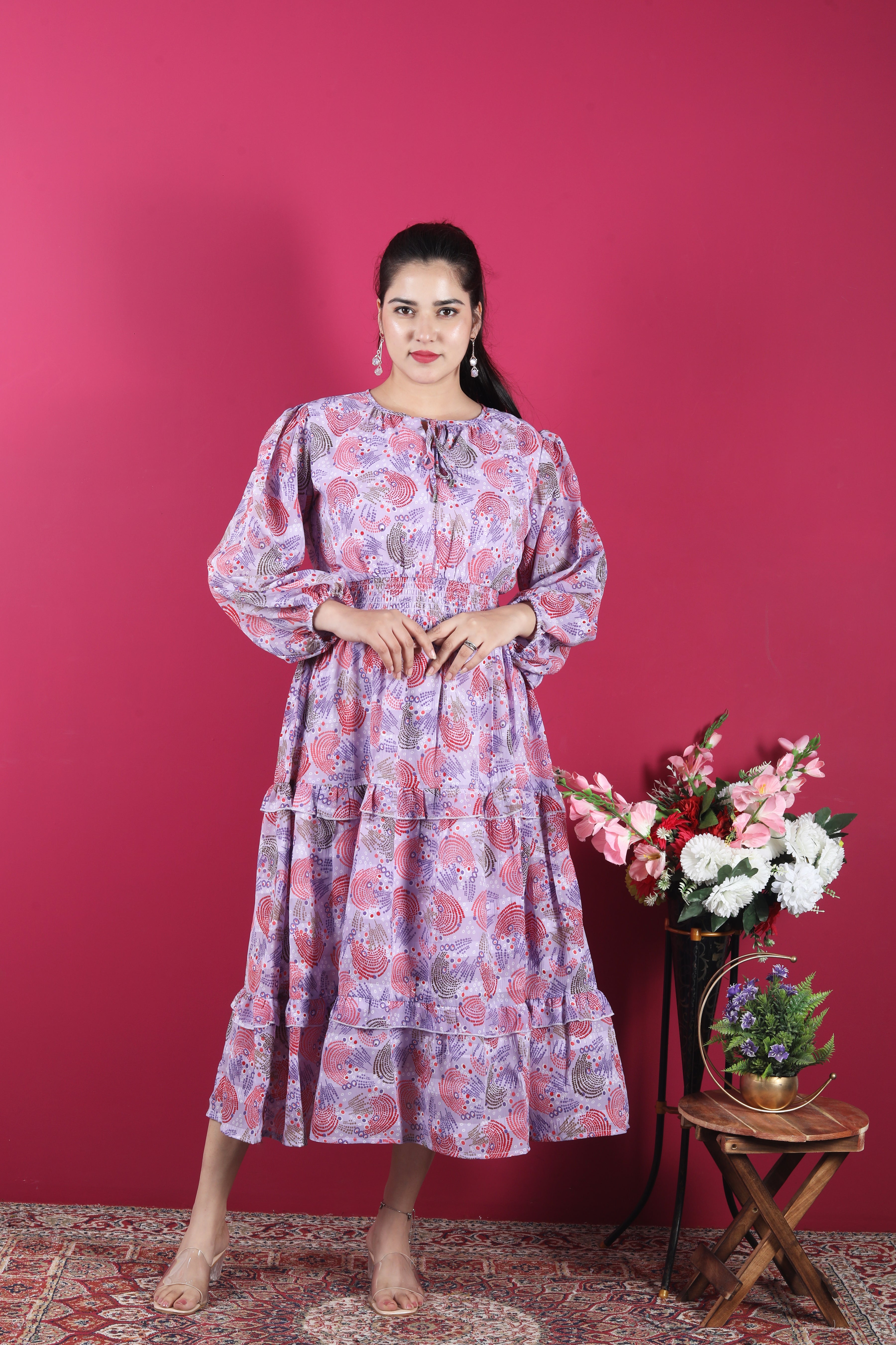 The Celestia Full-Sleeve LONG DRESS