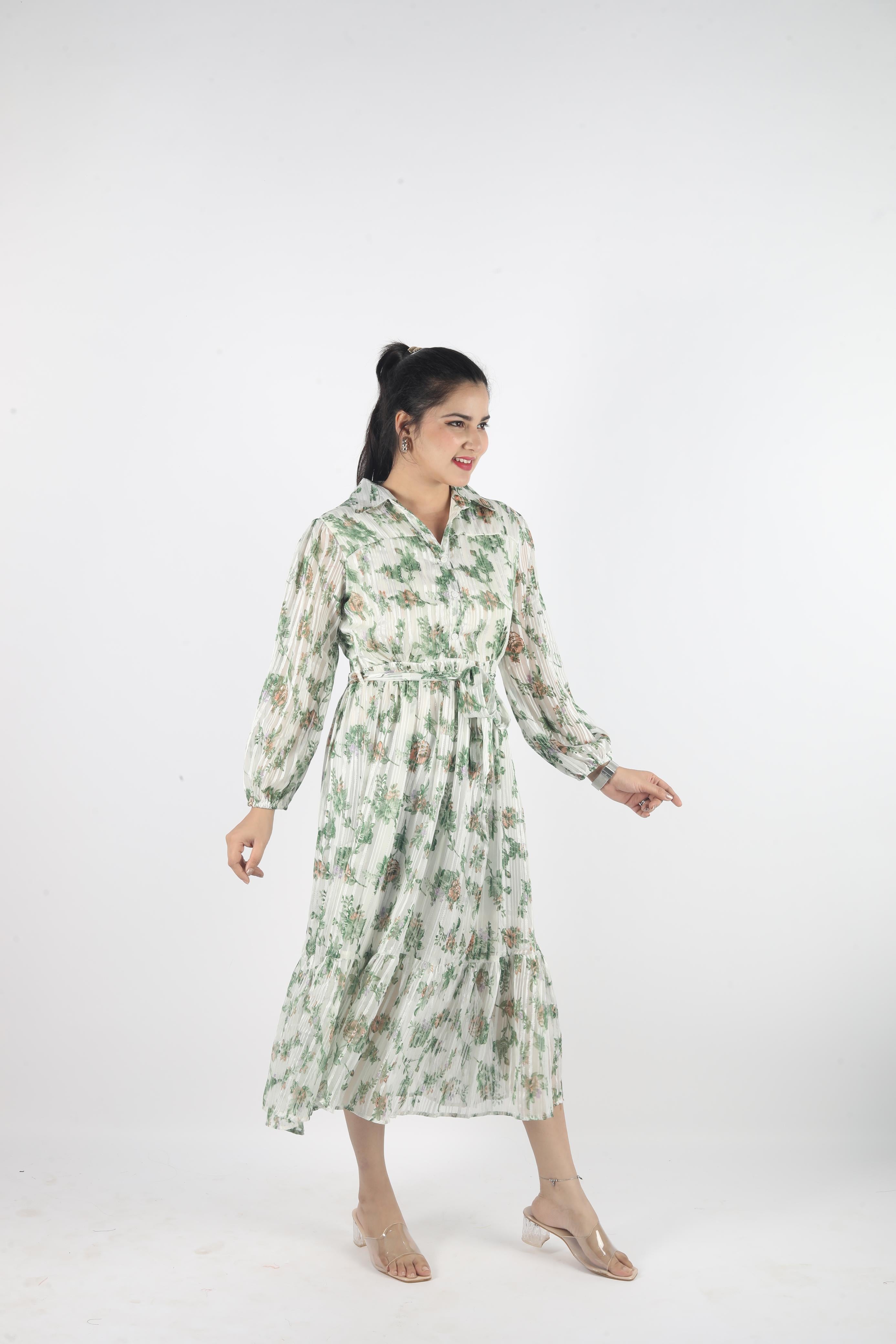 Elowen – Georgette Luxe Long Dress