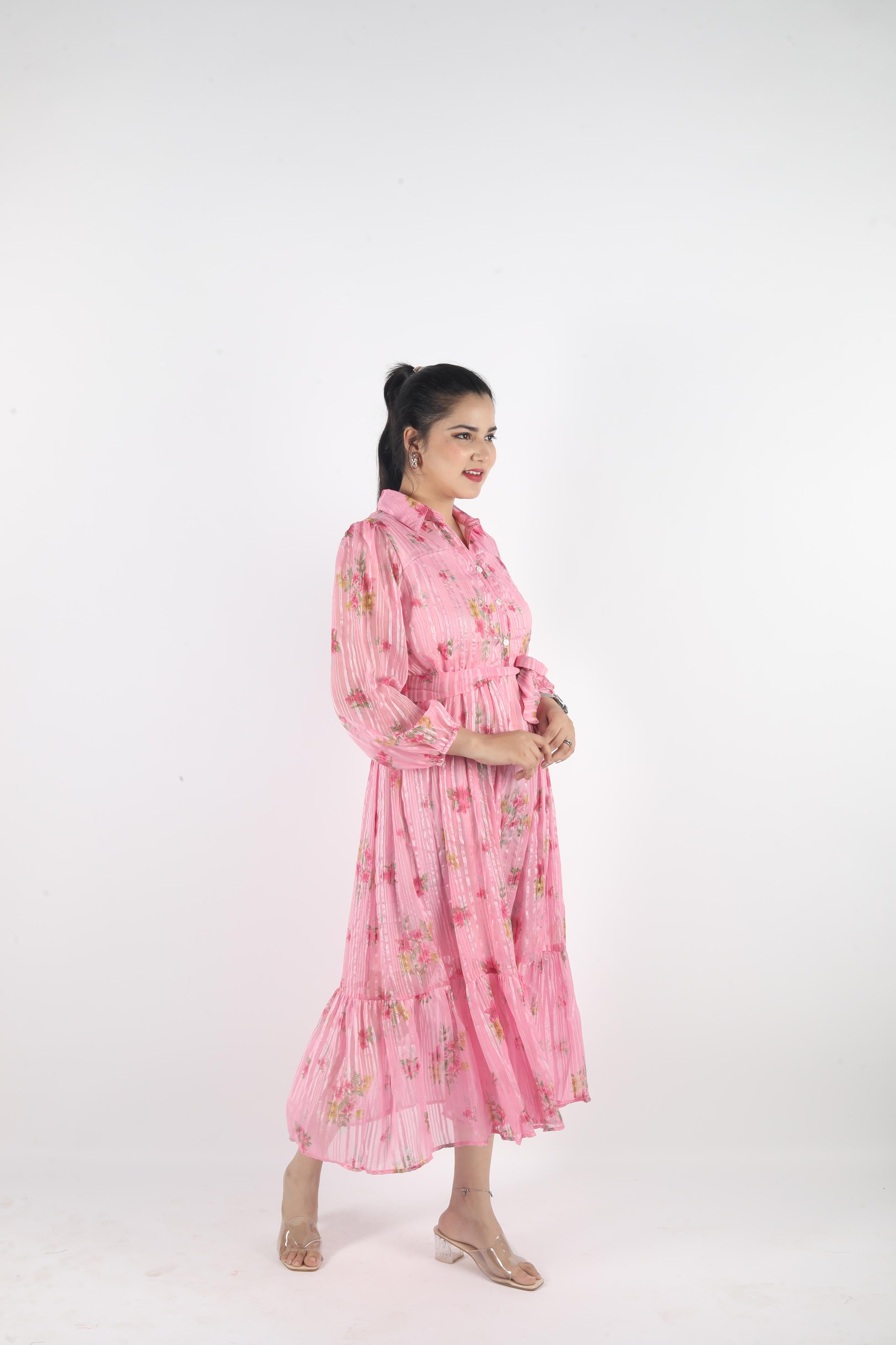 Elowen – Georgette Luxe Long Dress